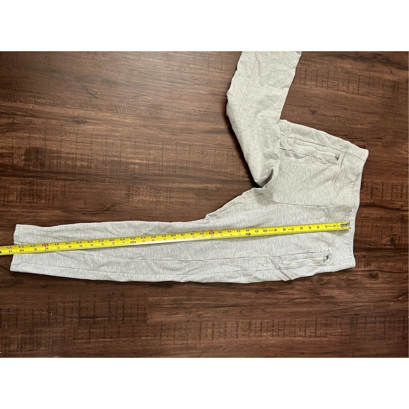 Target Basics Joy Lab Target White Gray Heather Leggings Zipper, Size Larg Size 34" / US 12 / IT 48 - 2 Thumbnail