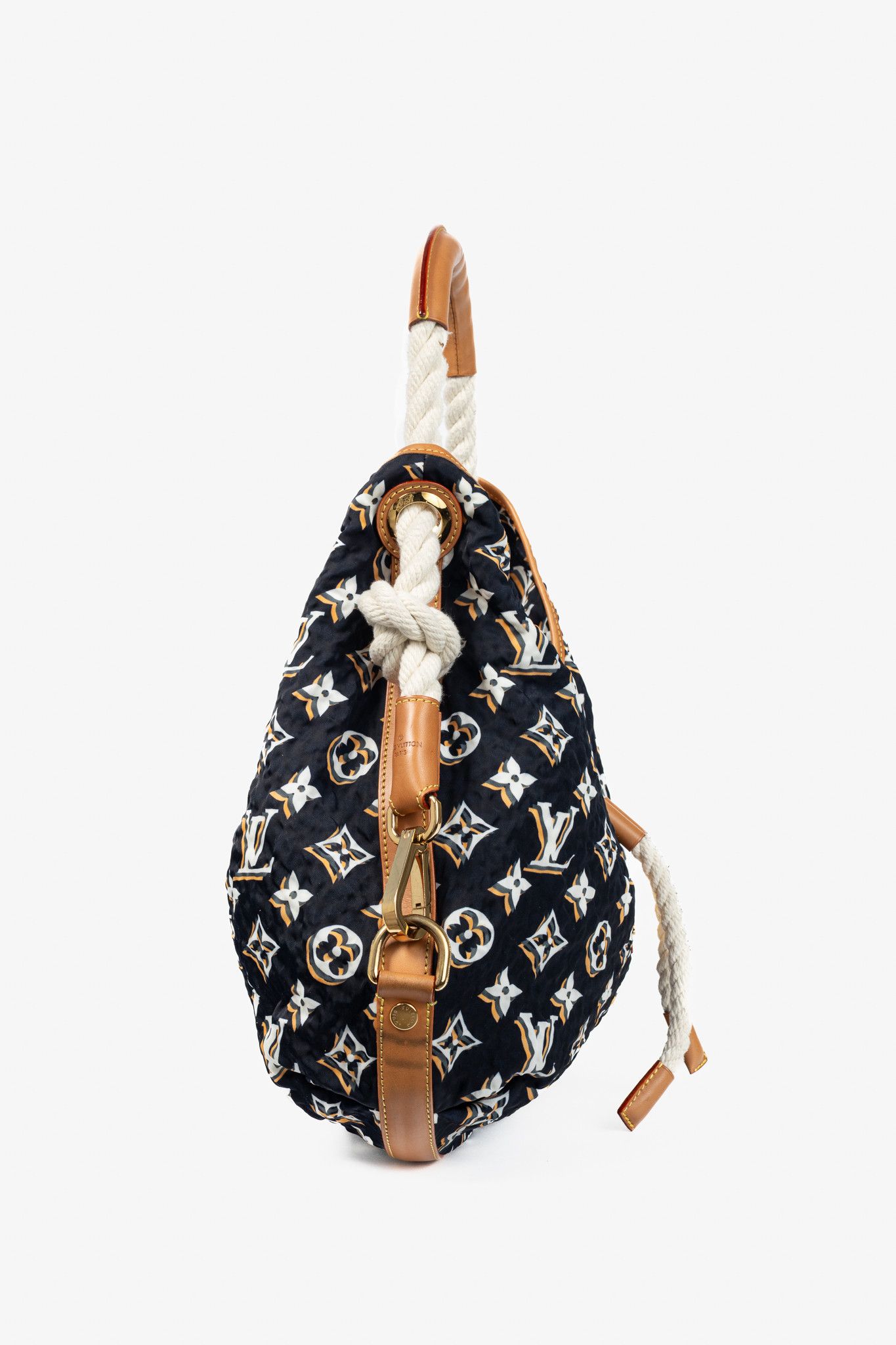 Louis Vuitton Louis Vuitton Bulles MM Navy Monogram Rope-Tassel Hobo Bag Size ONE SIZE - 3 Thumbnail