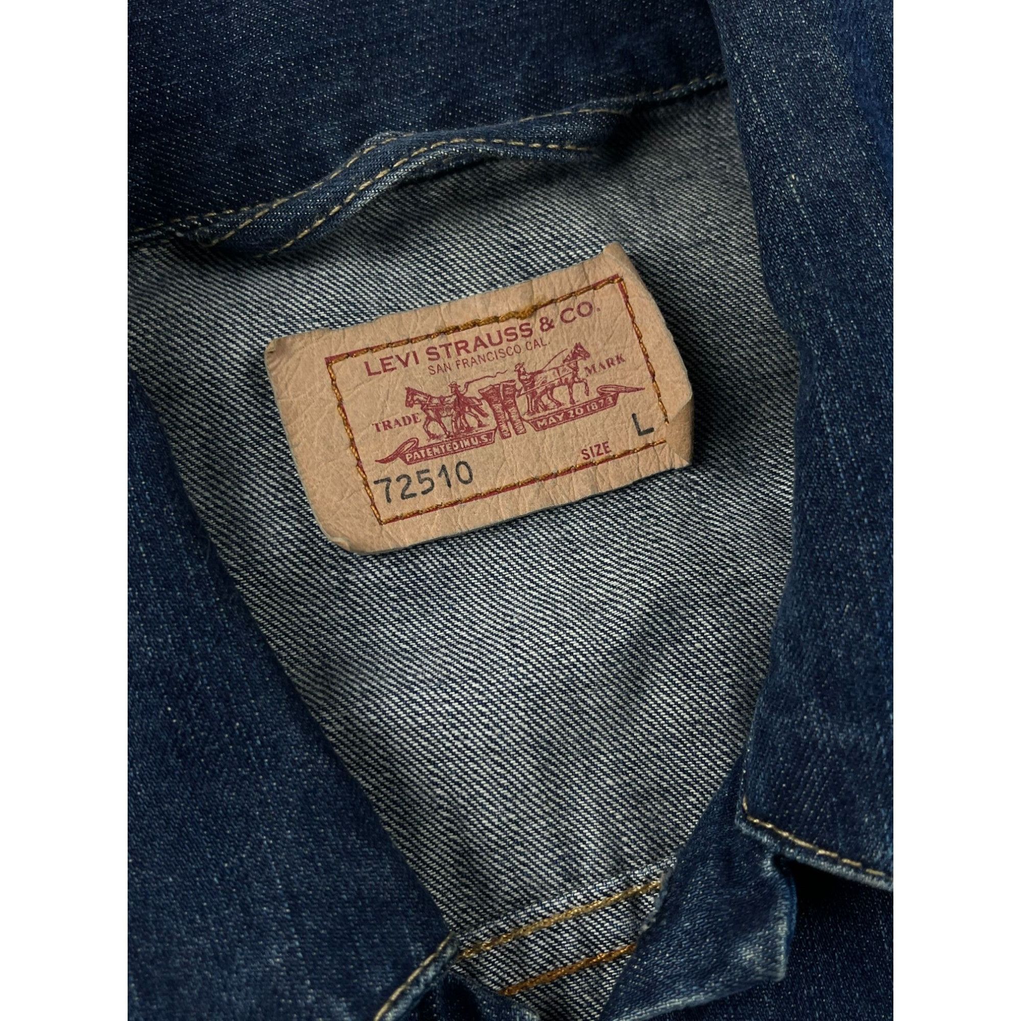 Levi's Vintage Clothing × Vintage Vintage Levis Classic Denim Jacket 72510 Large Size US L / EU 52-54 / 3 - 4 Thumbnail