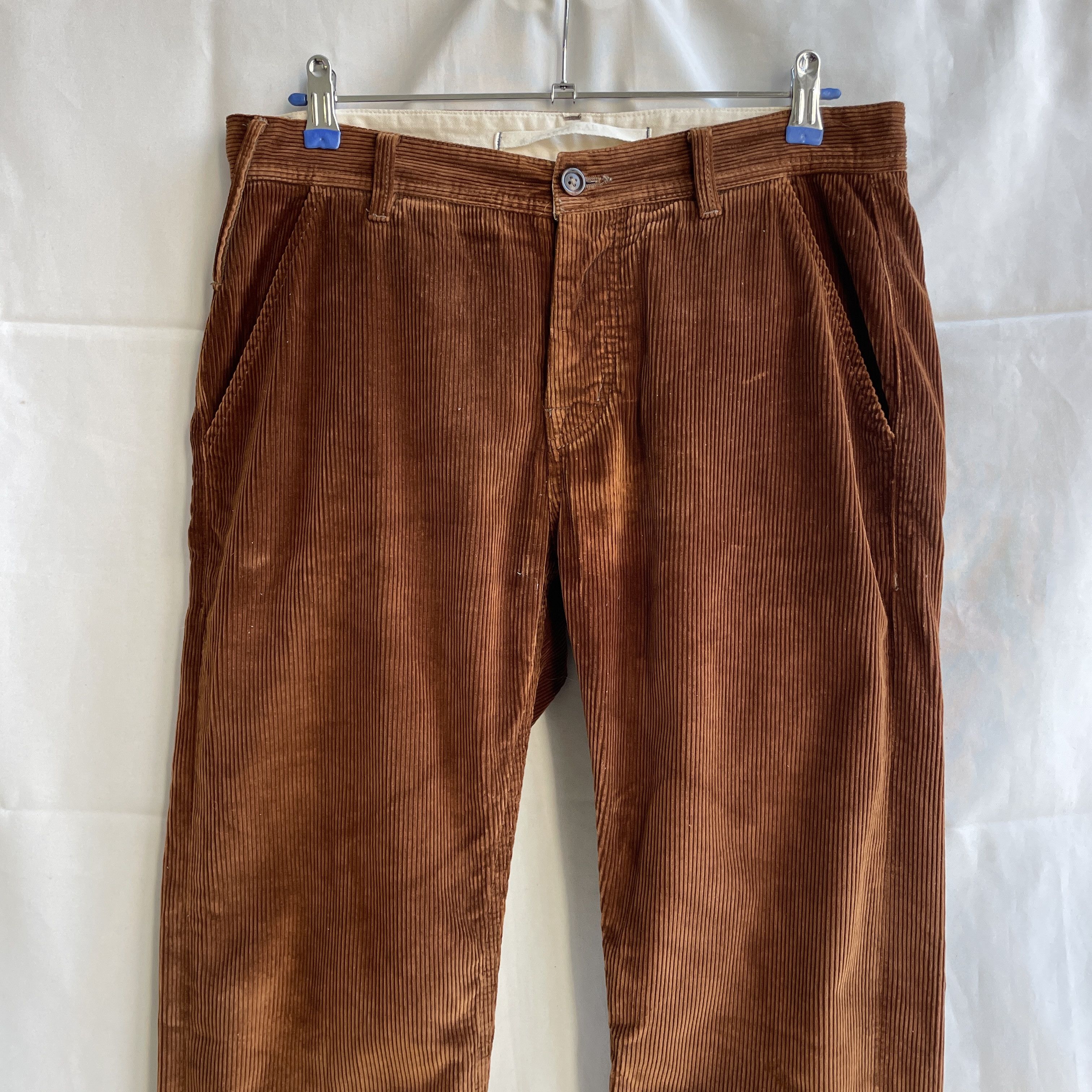 Scarti-Lab Scarti Lab 101 SN814 Brown Corduroy Pants Size 33 Size US 33 - 3 Thumbnail