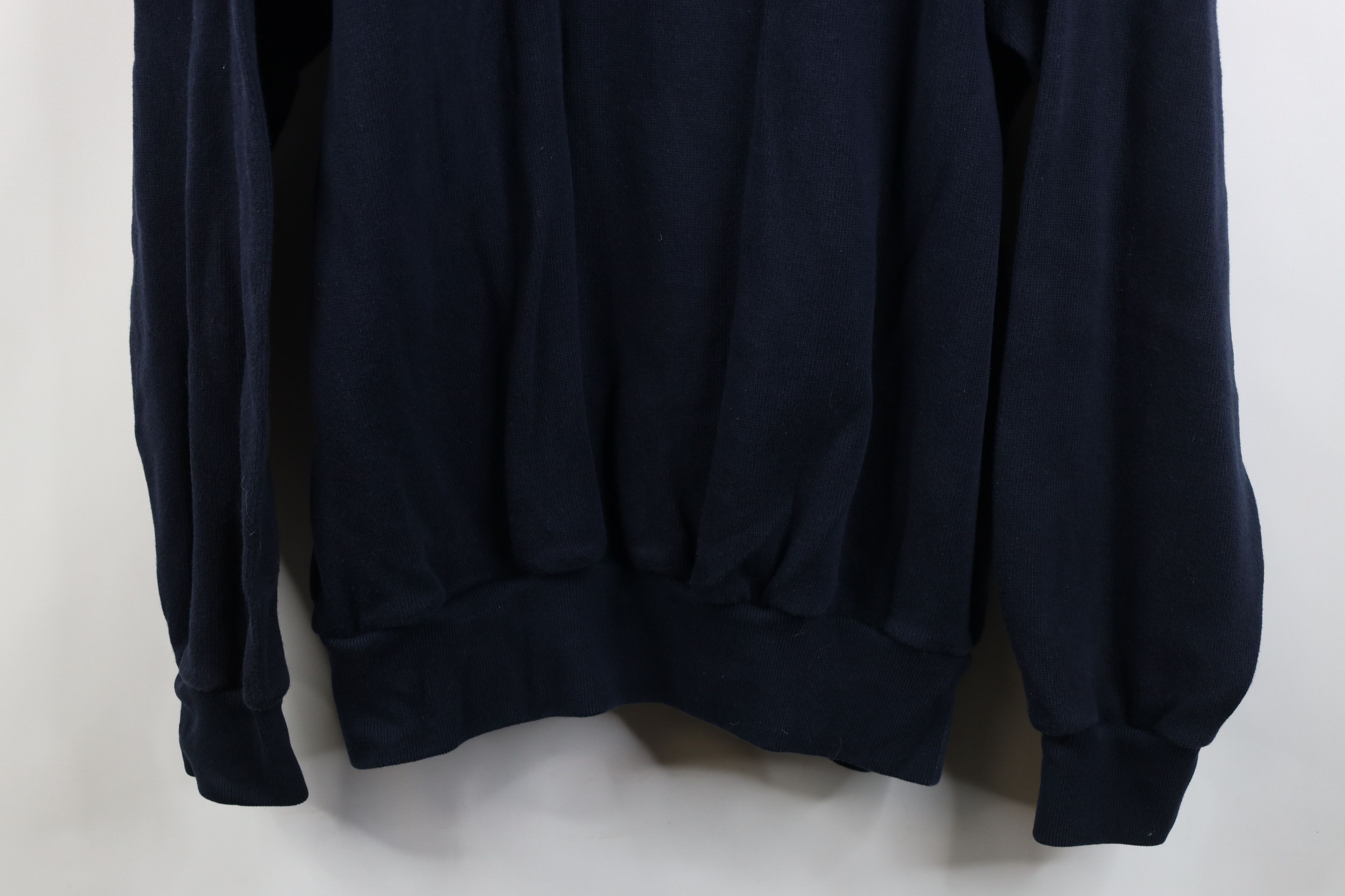 Nautica Vintage 90s Nautica Ribbed Knit 1/4 Half Zip Sweater Blue Size US M / EU 48-50 / 2 - 3 Thumbnail