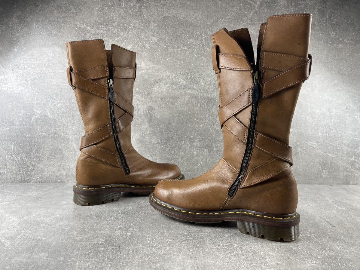 Dr. Martens Dr Martens Brown Leather Tall Buckle Strap Biker Boots Brown Size US 8 / IT 38 - 5 Thumbnail