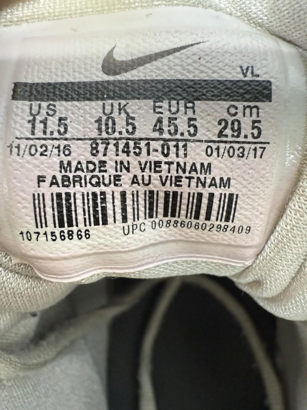 Nike Nike Alpha Menace Pro Mens 11.5 Silver Mid Football Cleats Size ONE SIZE - 6 Thumbnail