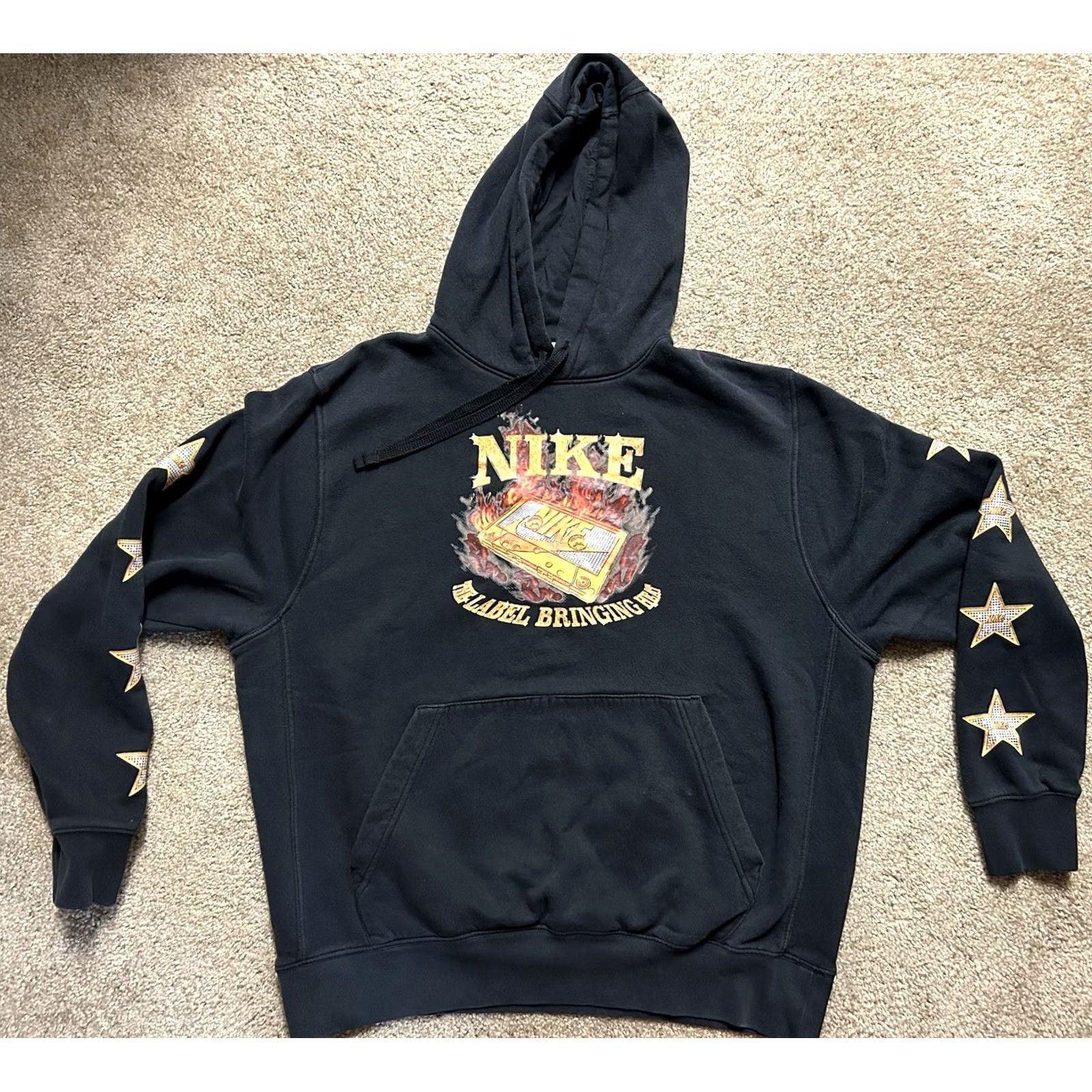 Nike Nike The Label Bringing Heat Cassette Graphic Hoodie Mens L Black Double Sided Size US L / EU 52-54 / 3 - 2 Thumbnail