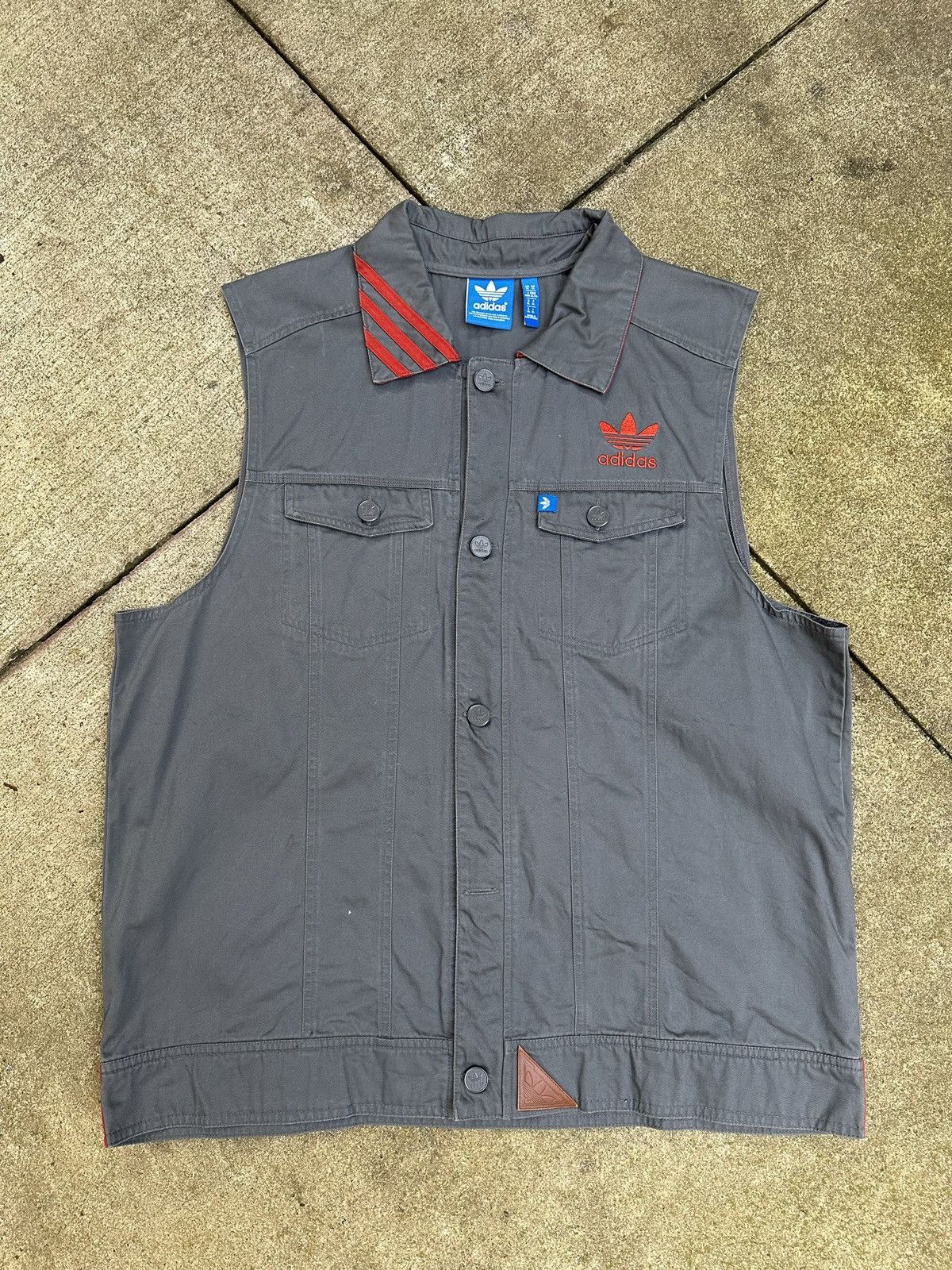 Adidas Adidas Canvas Vest Size US XL / EU 56 / 4 - 1 Thumbnail