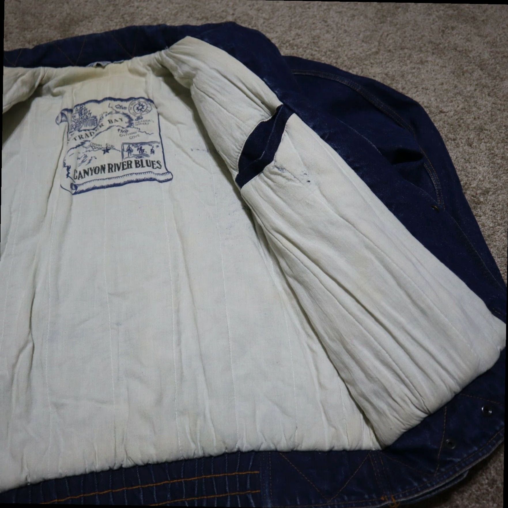 Vintage VINTAGE Canyon River Blues Denim Jacket Blue Wash Medium Unisex Adult Size US 31 - 5 Thumbnail
