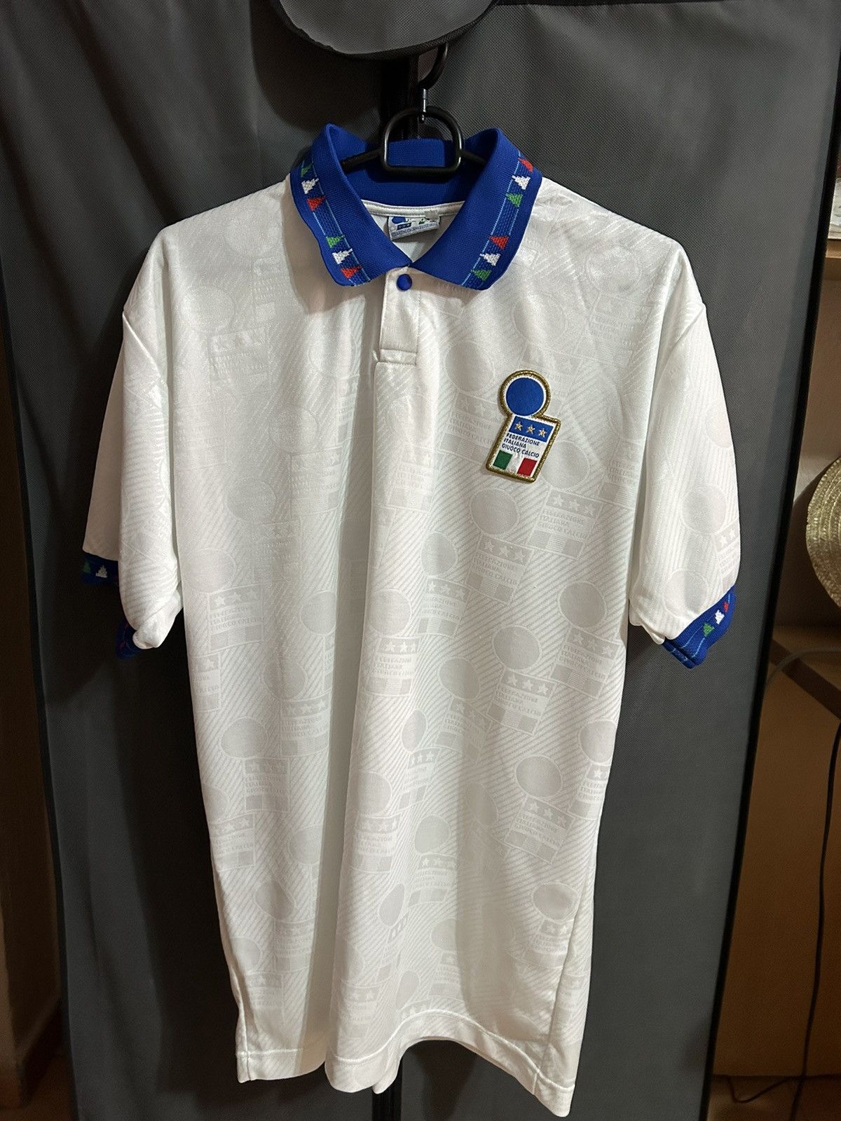 Maillot Vintage Italie 1994 - Maldini Diadora - Match Worn - Taille L