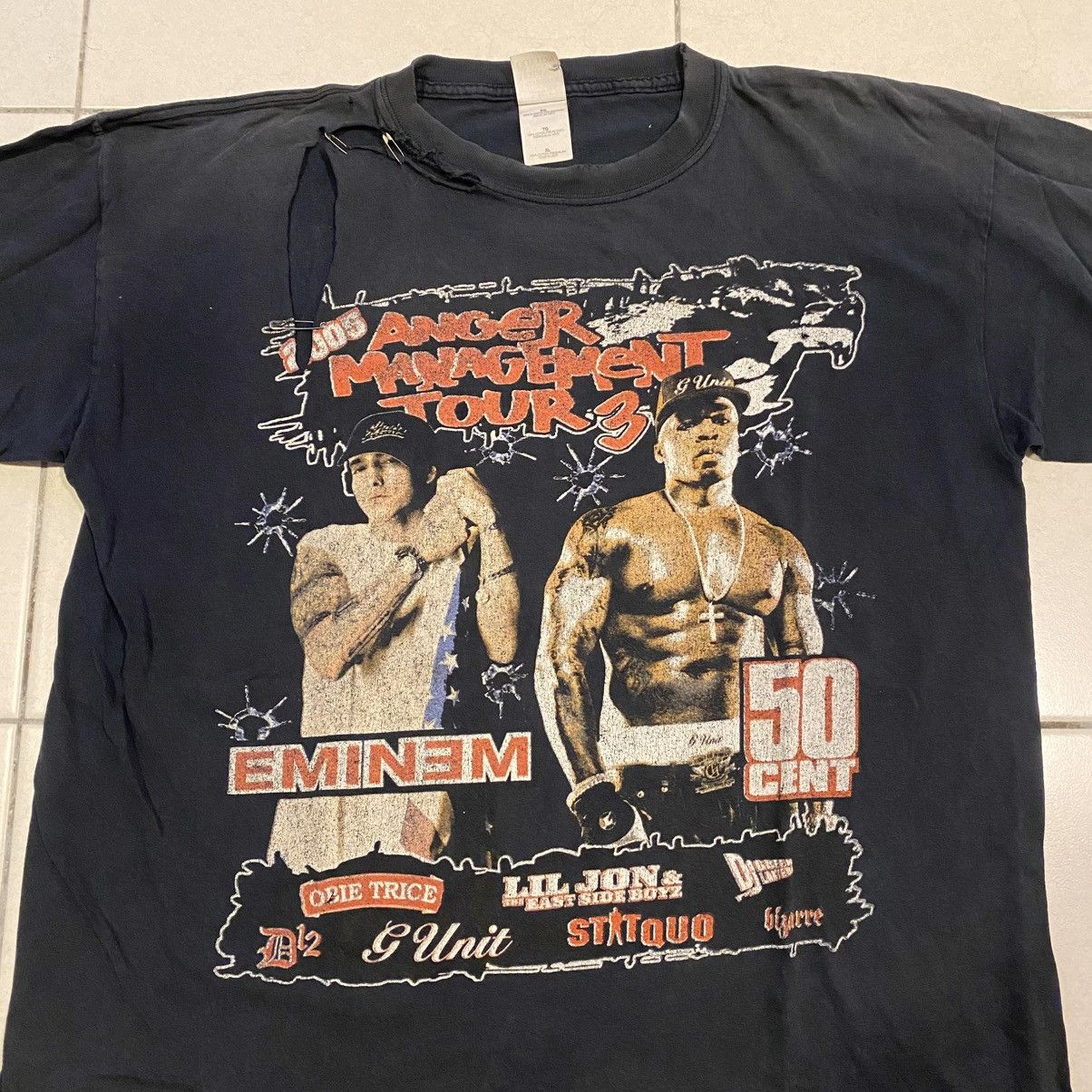 Rap Tees 2005 Anger Management Tour 3 Eminem 50 Cent Size US XL / EU 56 / 4 - 2 Thumbnail
