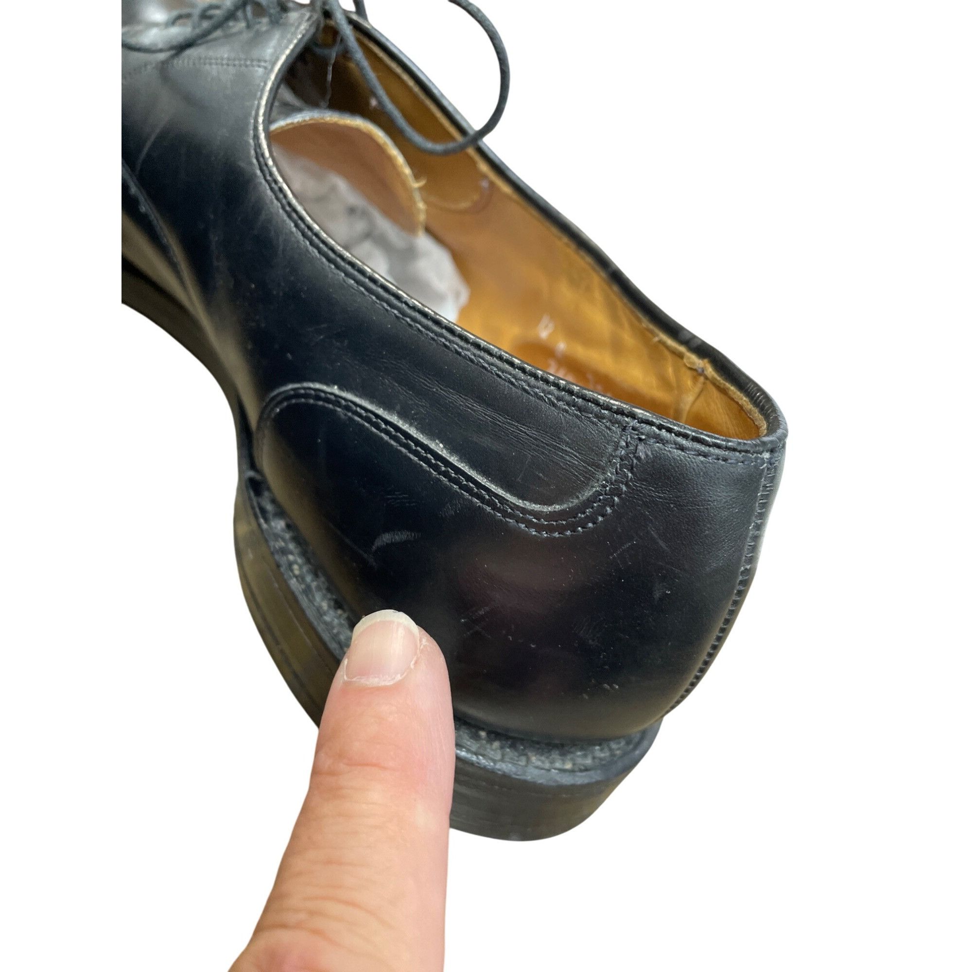 Allen Edmonds Allen Edmonds Bradley Mens Black Leather Split Toe Derby Sho Size US 12 / EU 45 - 19 Thumbnail