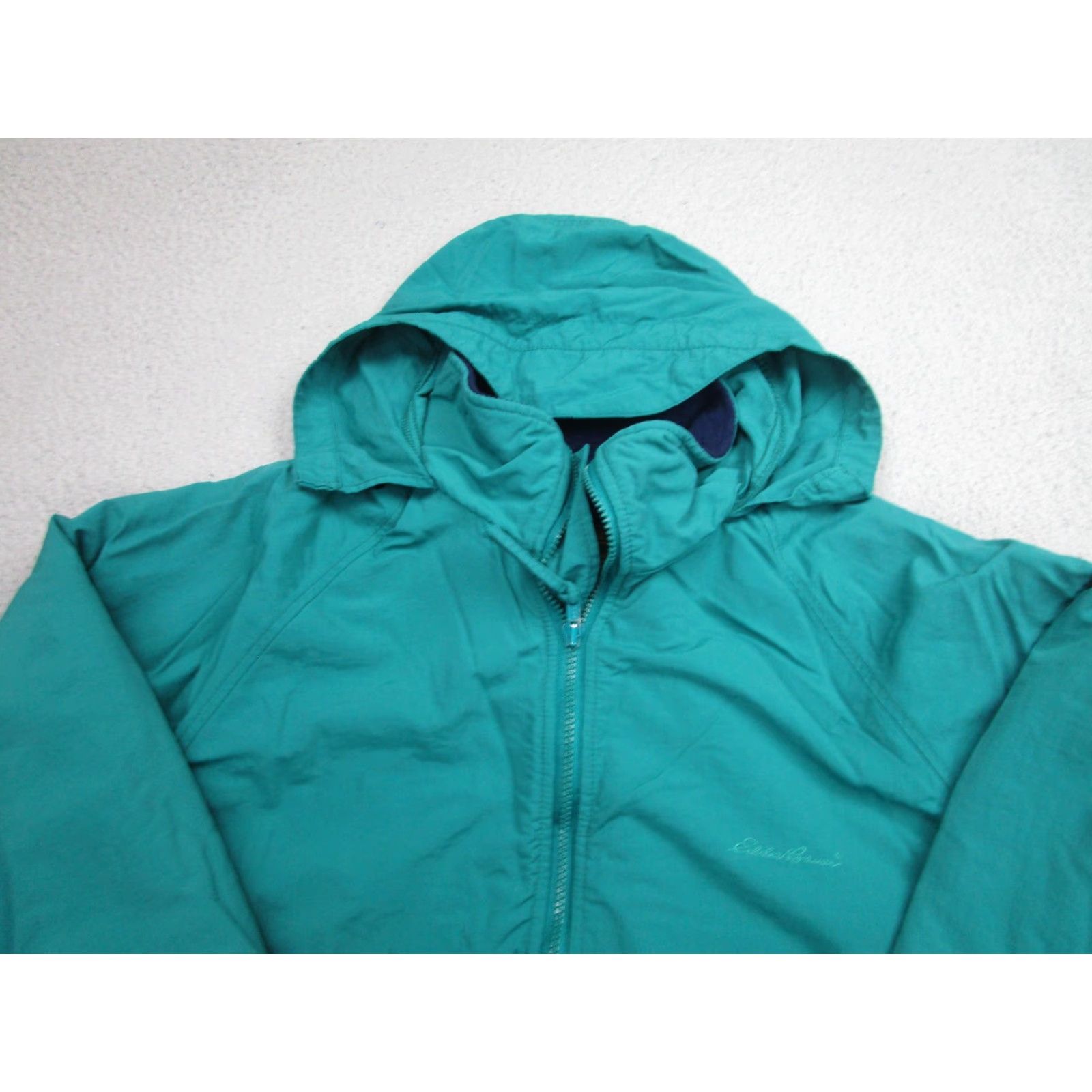 Eddie Bauer Eddie Bauer Parka Womens Large Teal WINDFoil Hooded Fleece Lined Nylon Made USA Size L / US 10 / IT 46 - 2 Thumbnail