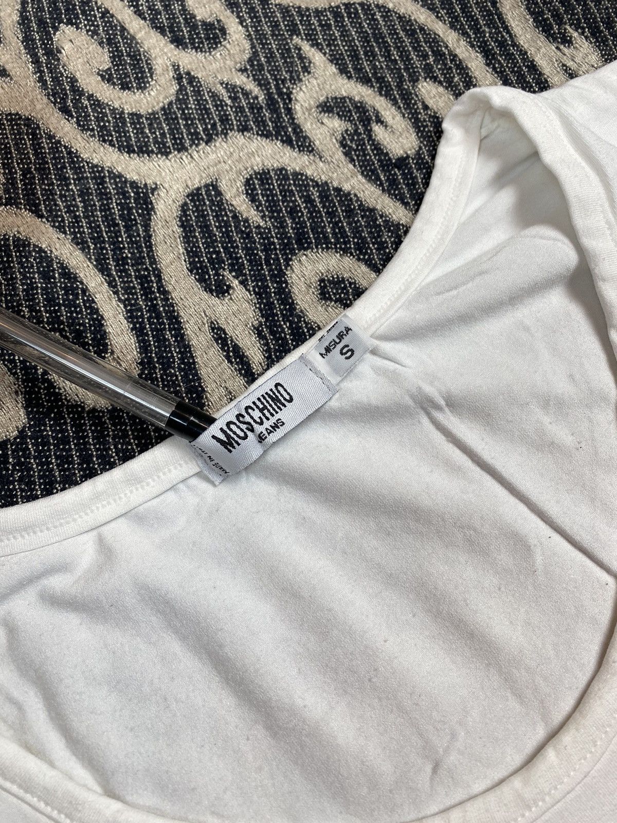 Love Moschino × Moschino Vintage 00s MOSCHINO Couture Ladies Longsleeve Glamour Size S / US 4 / IT 40 - 5 Thumbnail