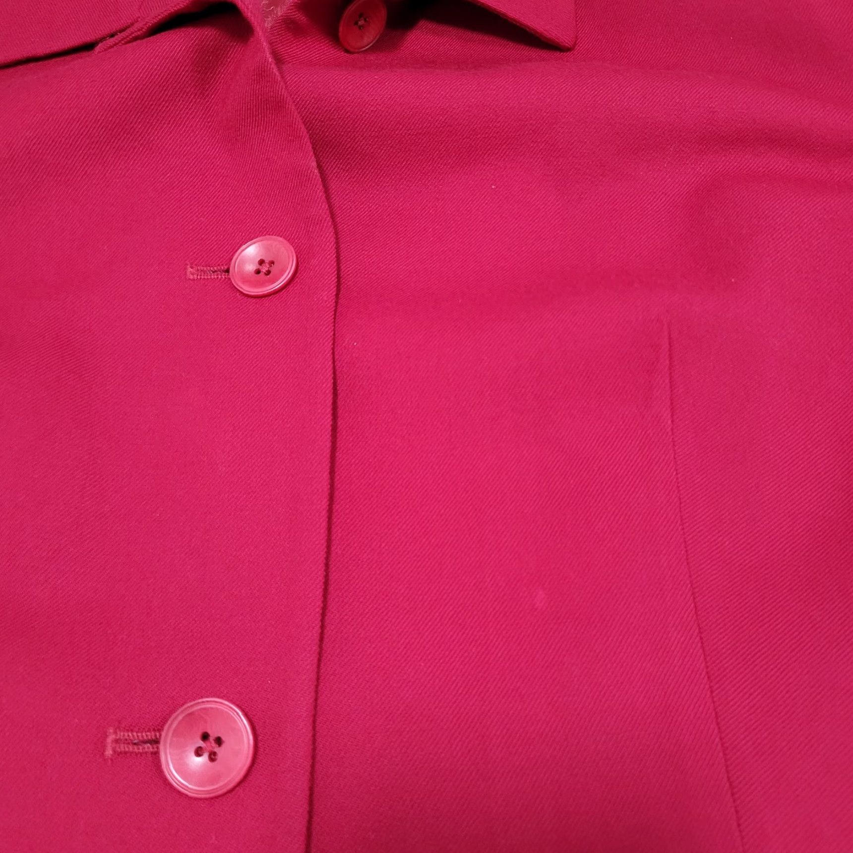 Talbots VINTAGE Talbots Blazer Shirt Jacket 14 Red 100% Wool Buttoned Collared Lined Long Sleeve Women’s Short Jacket/Coat Holiday Classic Size XL / US 12-14 / IT 48-50 - 5 Thumbnail