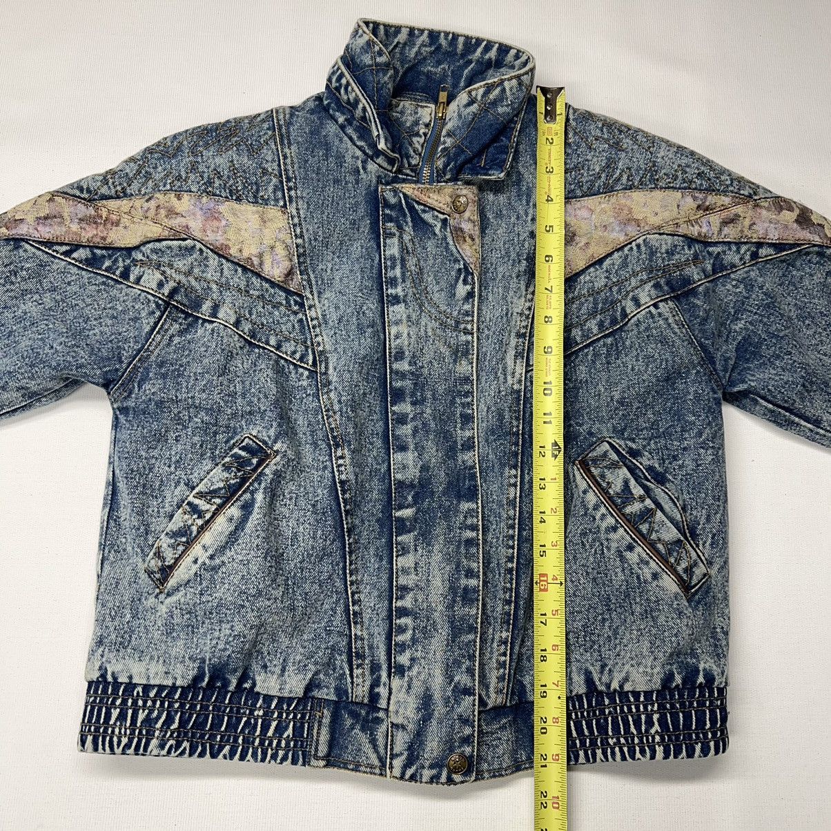 Faded Glory × Vintage Vintage Faded Glory Denim Jacket Bomber Floral Faded Y2K 90s Size M / US 6-8 / IT 42-44 - 20 Thumbnail