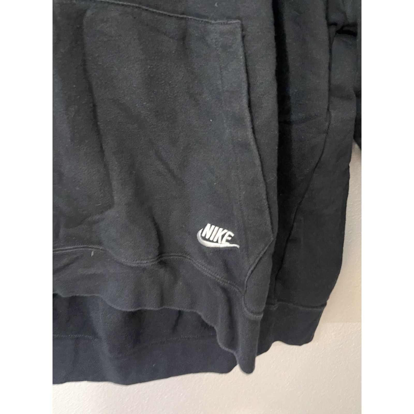 Nike Nike Hoodie Small Black Essential Tie Fleece Sweatshirt Lace Up BV4566 Women S Black Logo Modern Pullover Hoodie Size S / US 4 / IT 40 - 3 Thumbnail