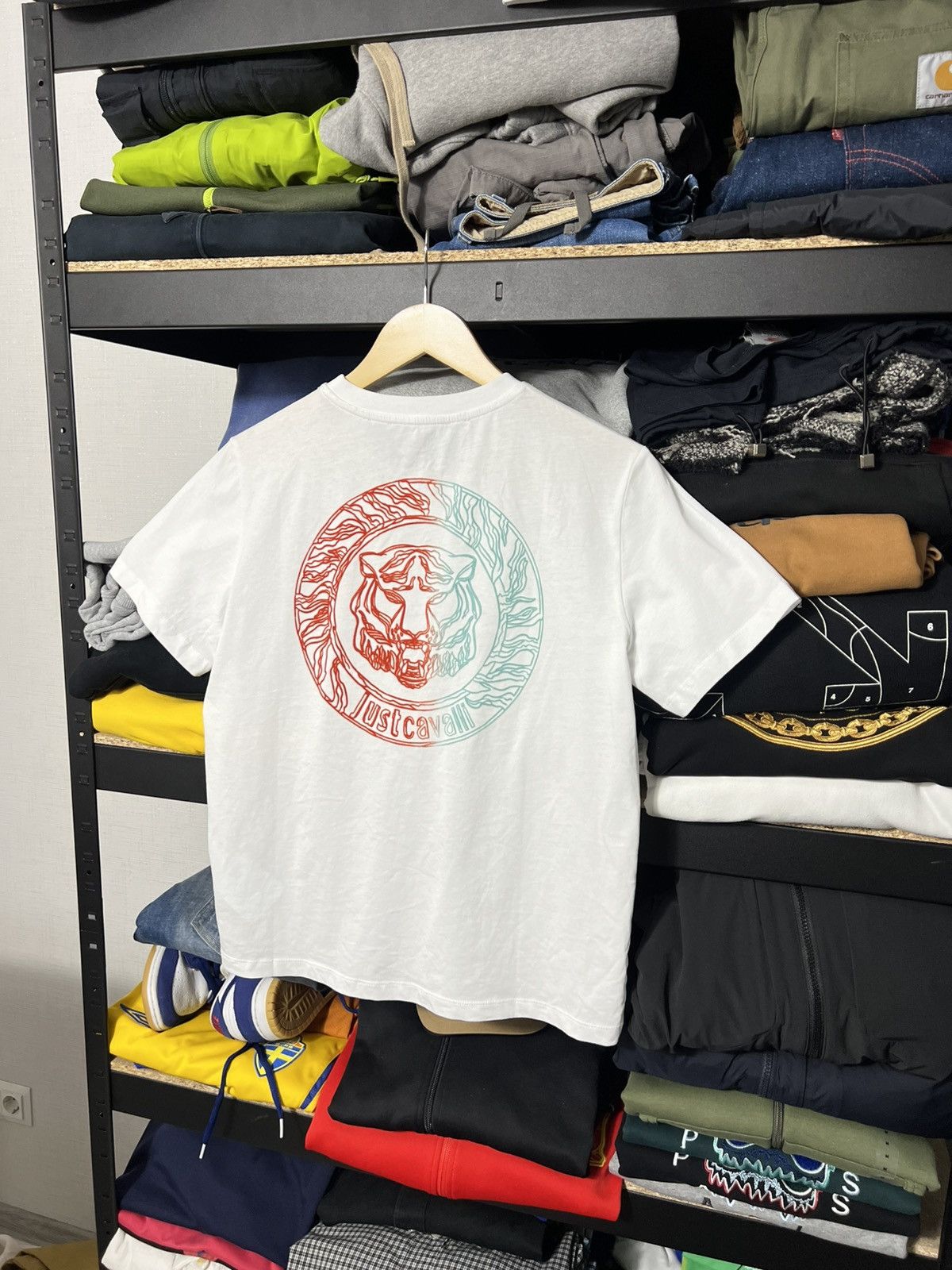 Just Cavalli 🐅 Just Cavalli Gradient Tiger Graphic Tee — T-Shirt Women’s Size L / US 10 / IT 46 - 1 Thumbnail