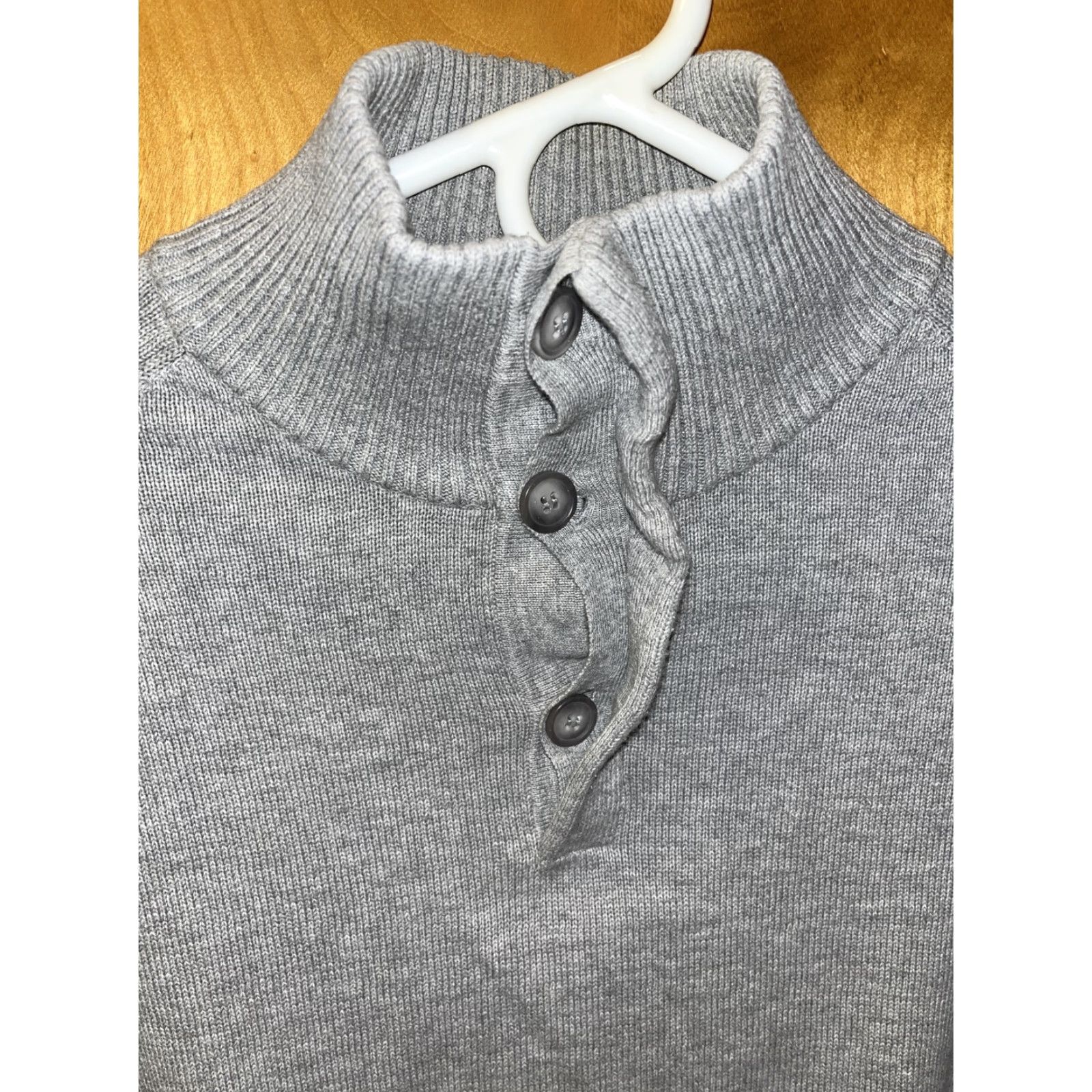J.Crew VINTAGE J.CREW Men’s Henley Sweater 3 Button Cotton Gray Medium All Seasons 90s Casual Size US M / EU 48-50 / 2 - 2 Thumbnail