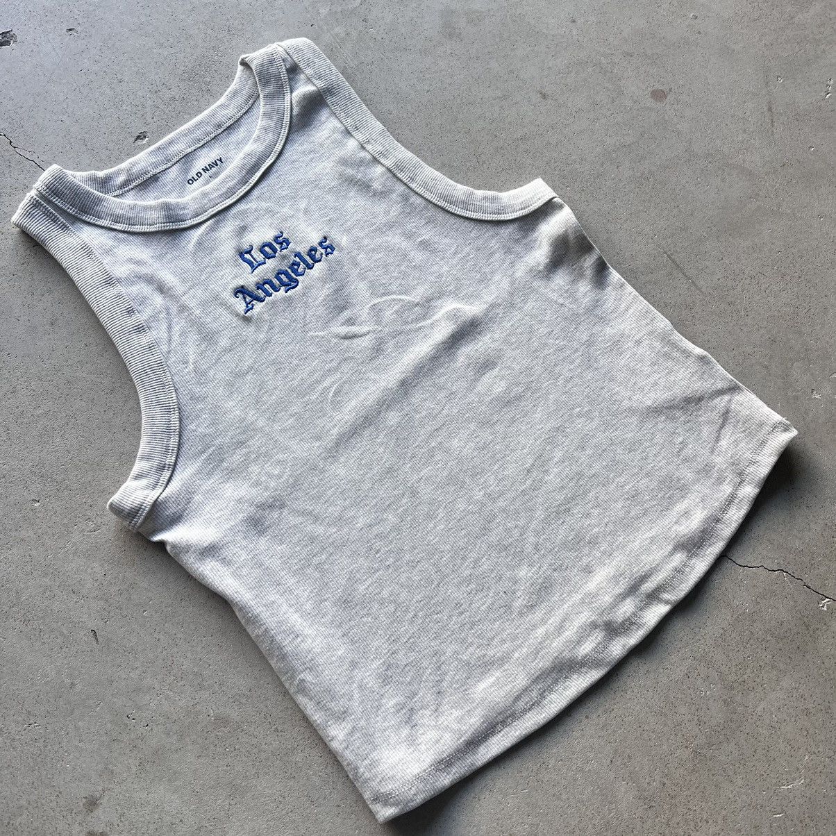 MLB LA los angeles Tank too Gray Embroidered Size XL / US 12-14 / IT 48-50 - 2 Thumbnail