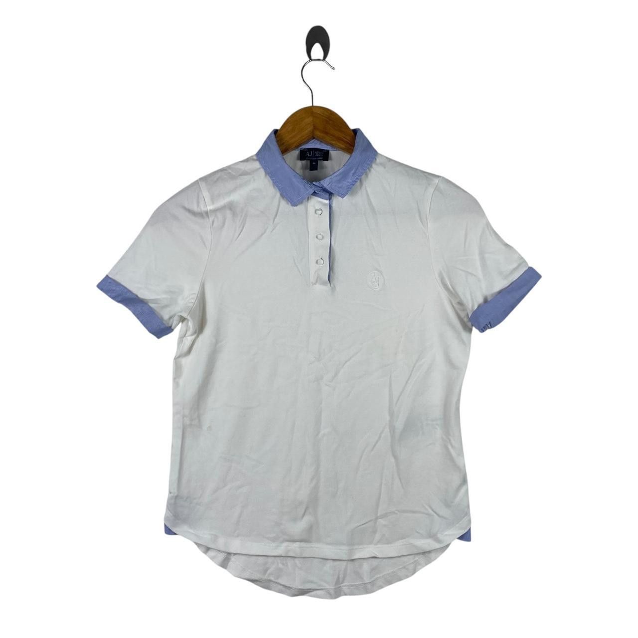 Armani ARMANI JEANS EMPORIO Giorgio Plain Polo Tee Shirt Top Collar Size S / US 4 / IT 40 - 1 Thumbnail