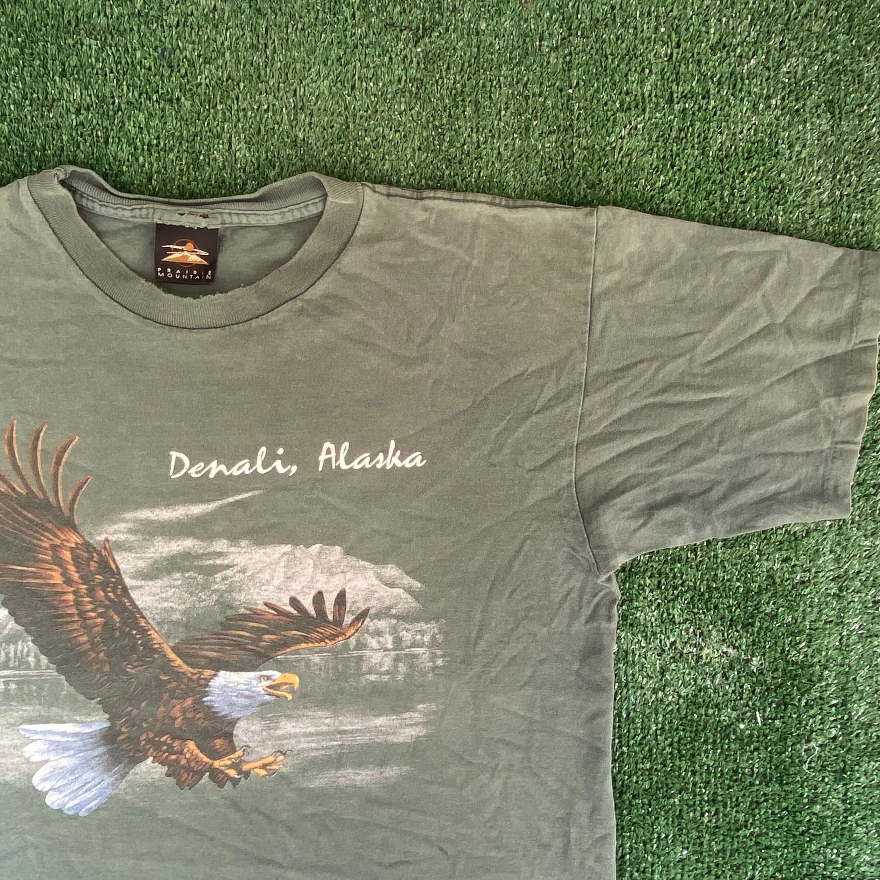 Vintage Vintage 90s Alaska Nature Shirt Eagle Denali Animal Tee Size US L / EU 52-54 / 3 - 2 Thumbnail