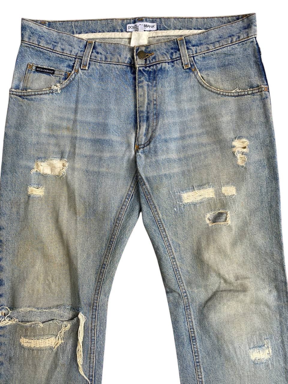 Dolce & Gabbana 2000’s Dolce Gabbana Thrashed Slim Fit Denim Size US 34 / EU 50 - 3 Thumbnail