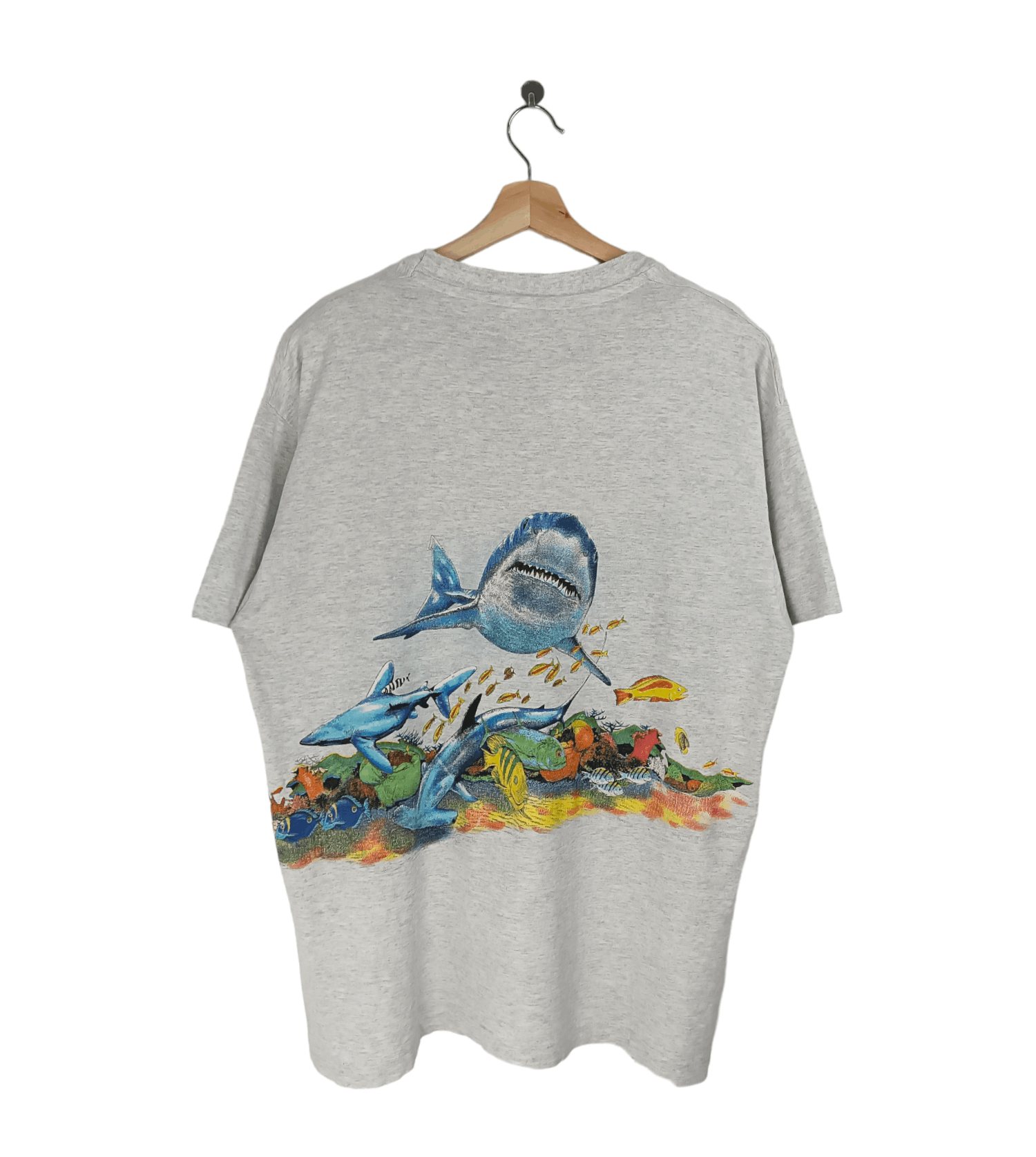 Habitat VINTAGE 90'S ST.MARTIN WEST INDIES SHARK MARINE LIFE Size US XL / EU 56 / 4 - 2 Thumbnail
