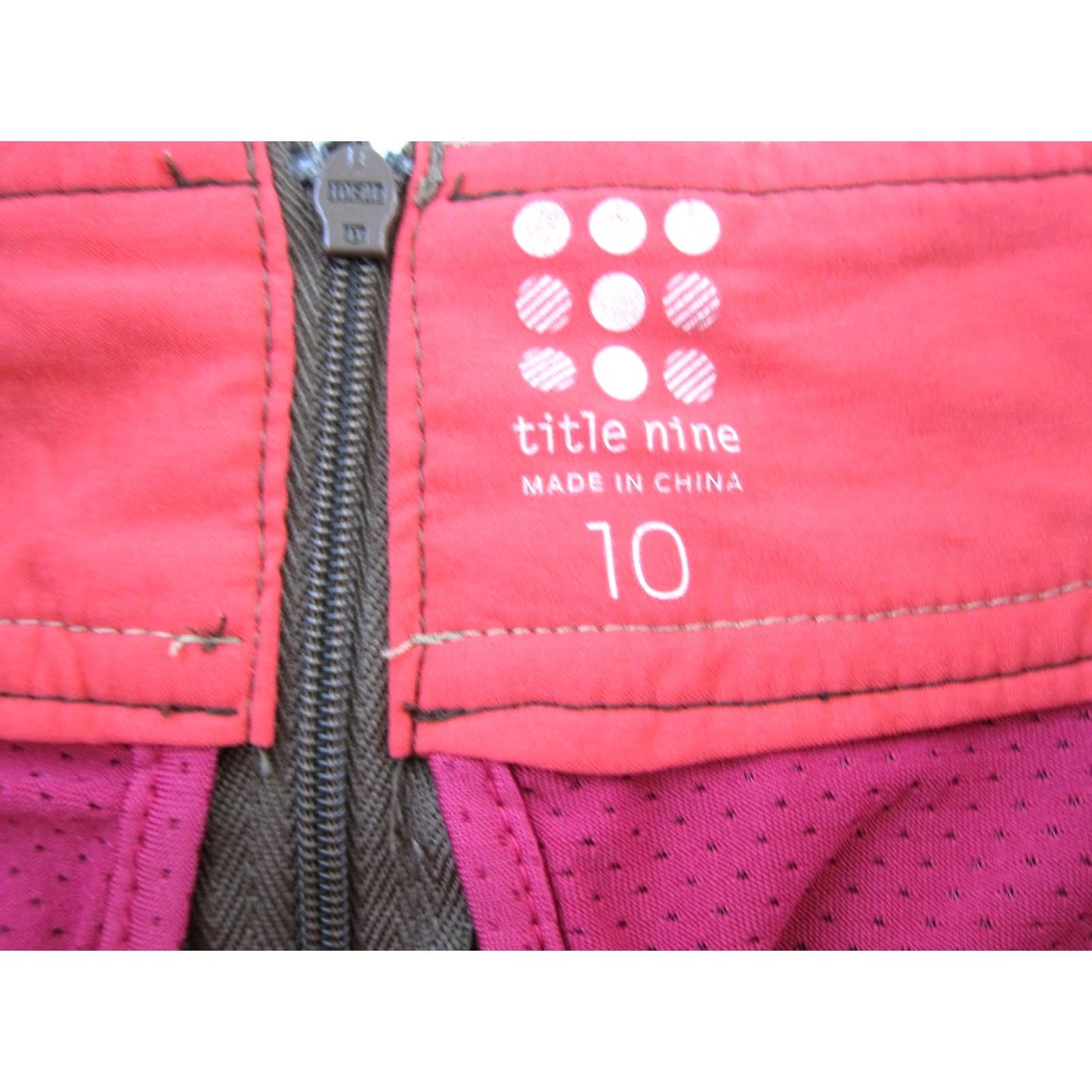 Vintage Title Nine Brown Neon Pink Short Lined Pocket Zipper Sides Tennis Sport Skirt 10 Size 32" / US 10 / IT 46 - 4 Thumbnail