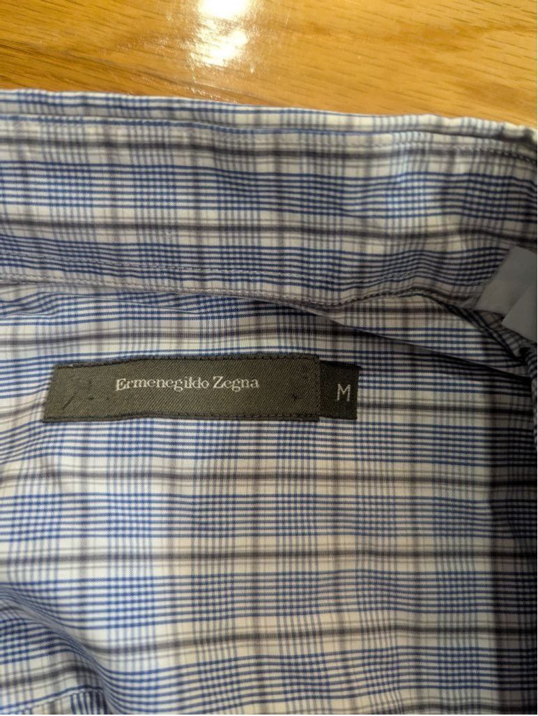 Ermenegildo Zegna Ermenegildo Zegna Button Down Shirt Size Medium Blue Plaid Size US M / EU 48-50 / 2 - 3 Thumbnail