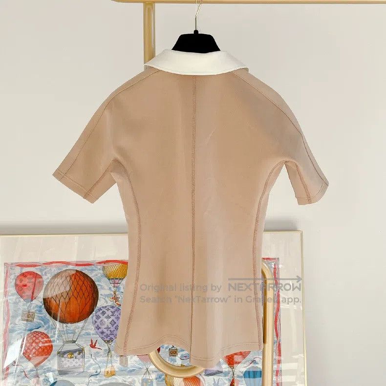 Louis Vuitton Louis Vuitton Zip style crew neck khaki short sleeve Size XS / US 0-2 / IT 36-38 - 2 Thumbnail