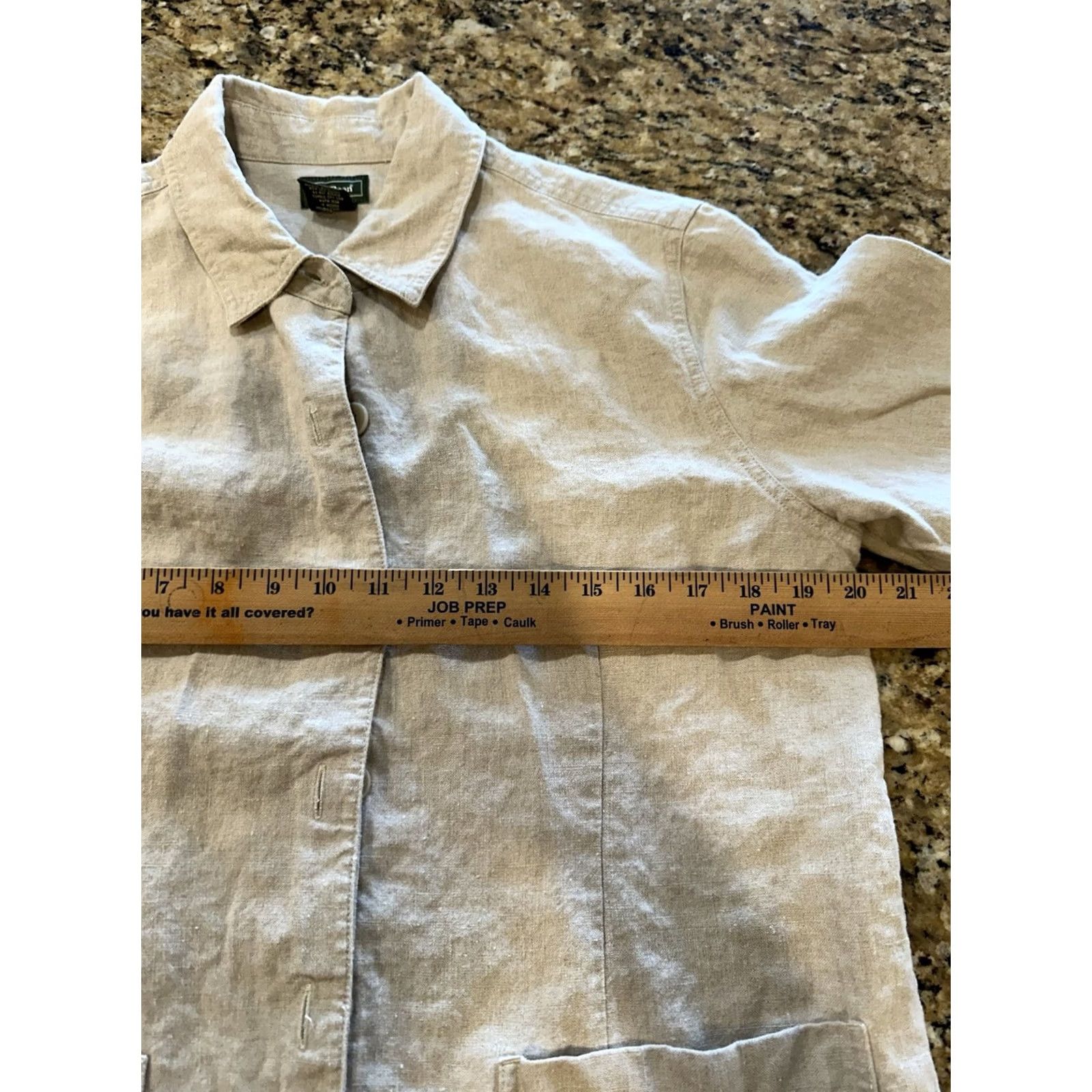 Vintage L.L.Bean Jacket Women Size 8 Linen Beige Oatmeal 100% Linen Utility Regular Basic Jacket Womens Size M / US 6-8 / IT 42-44 - 5 Thumbnail