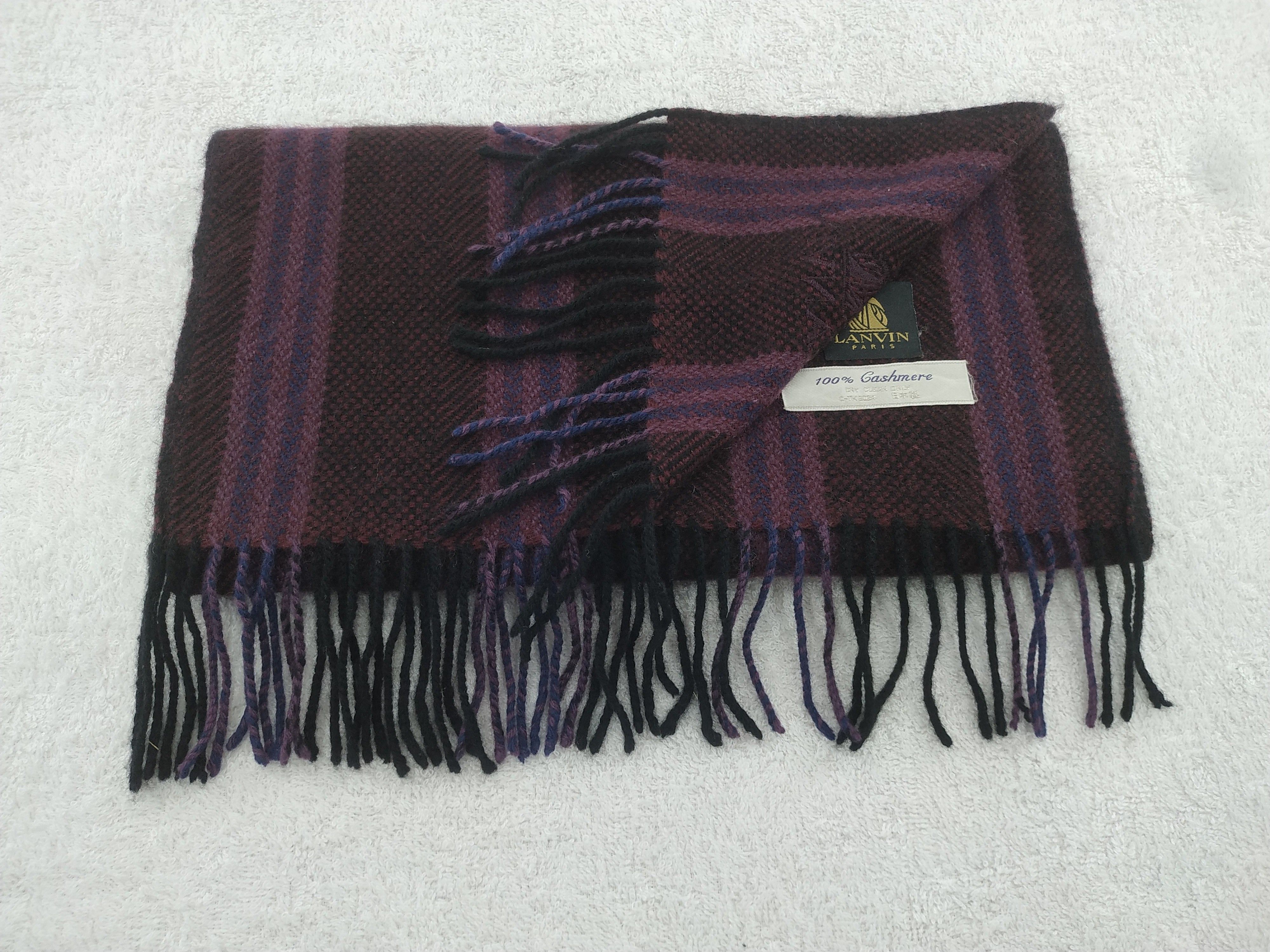 Lanvin × Vintage Lanvin Scarf / Muffler / Neckwear - WW626 Size ONE SIZE - 3 Thumbnail
