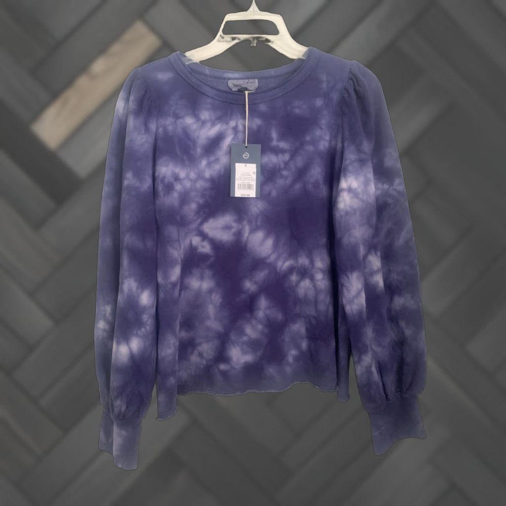 Vintage VINTAGE? No. Universal Thread Cropped Sweatshirt The Dye Blue S Juniors Women Crew Neck Long Sleeve Cotton Polyester Knit Regular Size S / US 4 / IT 40 - 1 Thumbnail