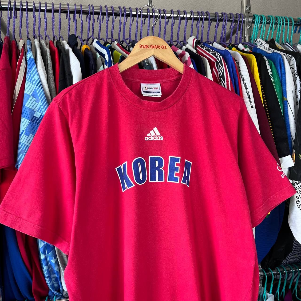 Adidas South Korea 2002 World Cup Soccer Jersey #9 Ki-Hyeon Seol Size US L / EU 52-54 / 3 - 3 Thumbnail