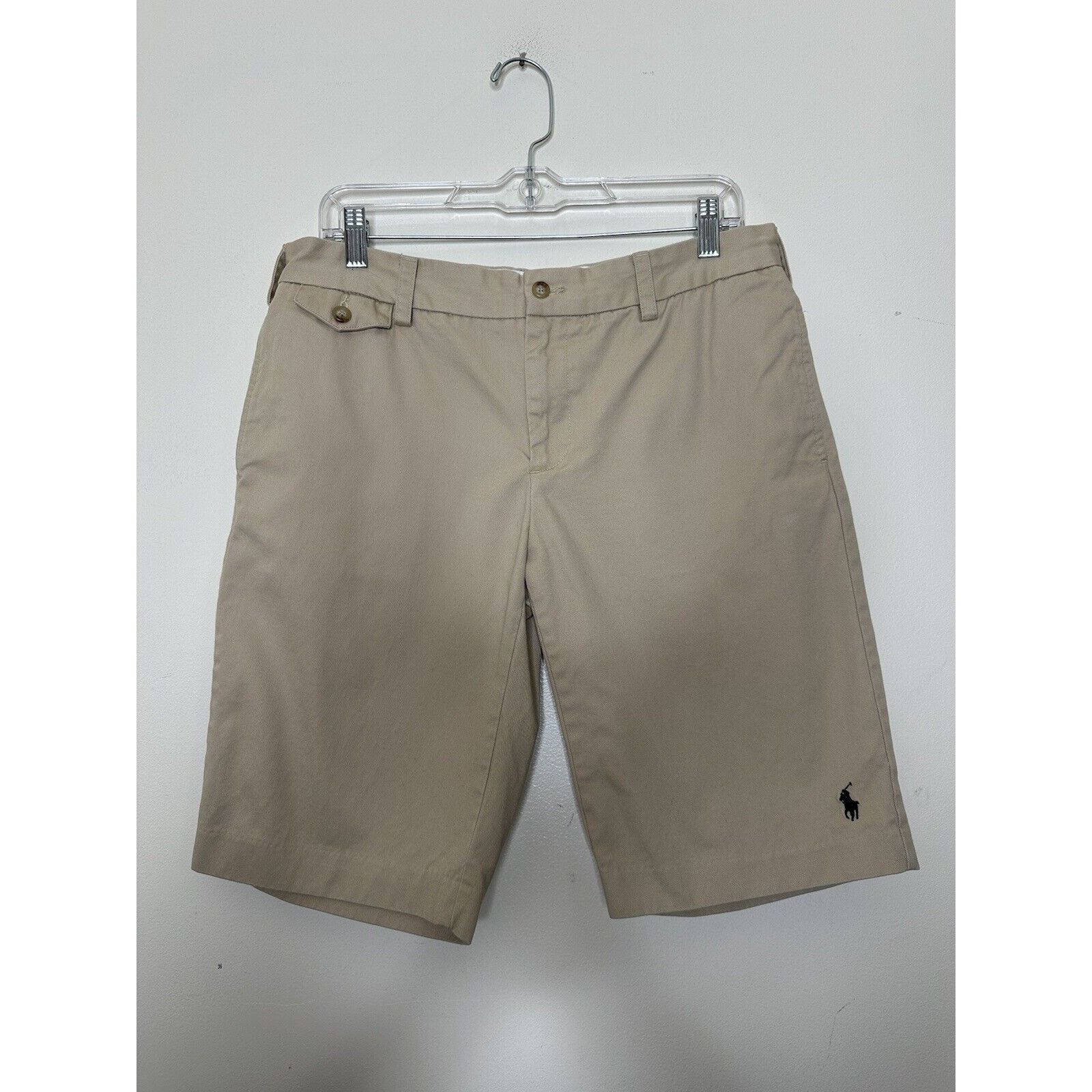Ralph Lauren Sport Ralph Lauren Sport 10 Bermuda Khaki Shorts Logo Flat Front Size 32" / US 10 / IT 46 - 1 Thumbnail