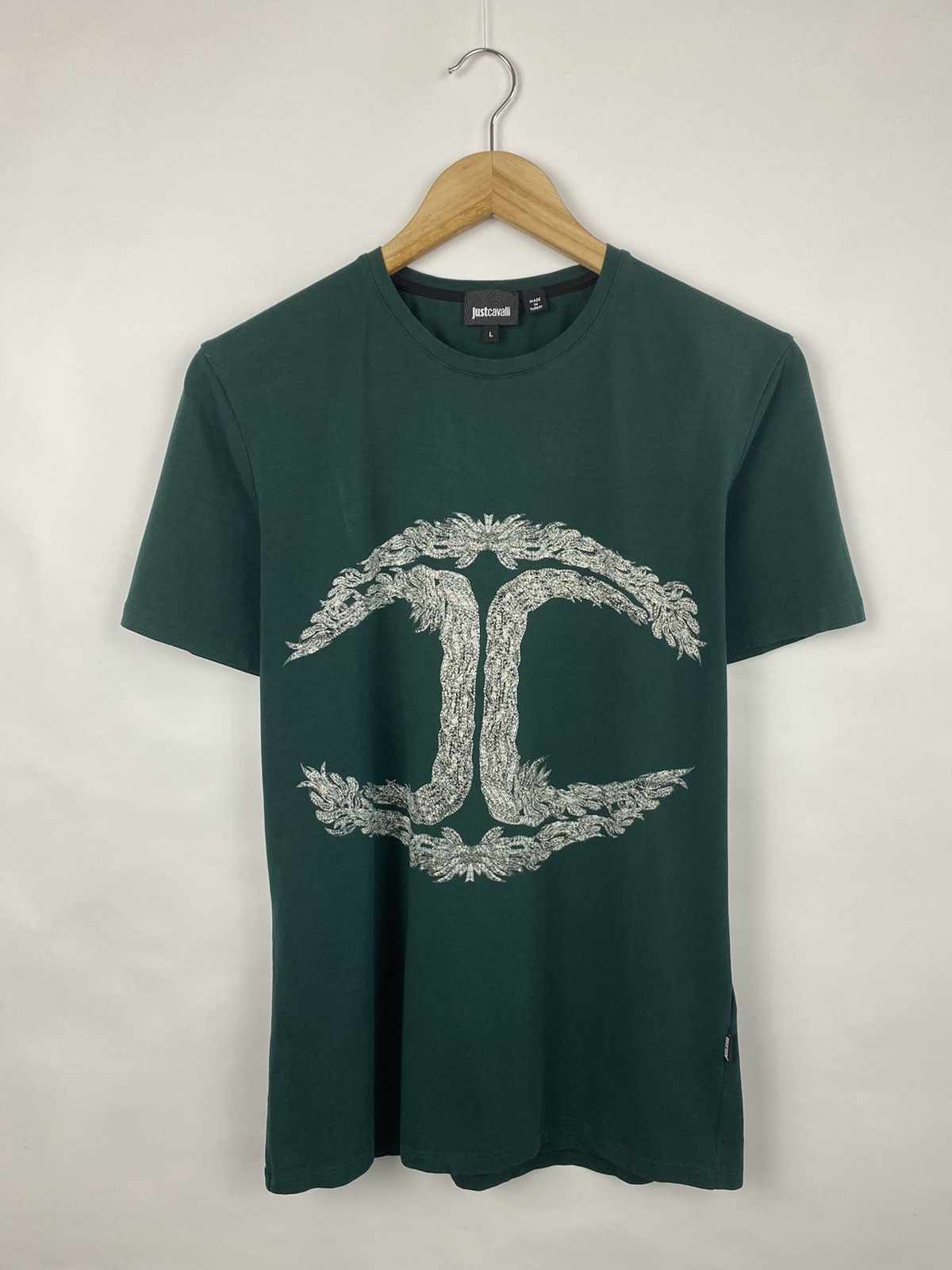 Just Cavalli 🇮🇹 Roberto Just Cavalli Luxury T-Shirt Rare Retro Y2K Size US L / EU 52-54 / 3 - 2 Thumbnail