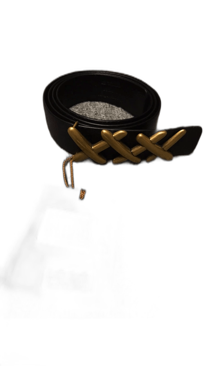 Ermenegildo Zegna Ermenegildo Zegna Belt with Gold Metal Head Size ONE SIZE - 1 Thumbnail