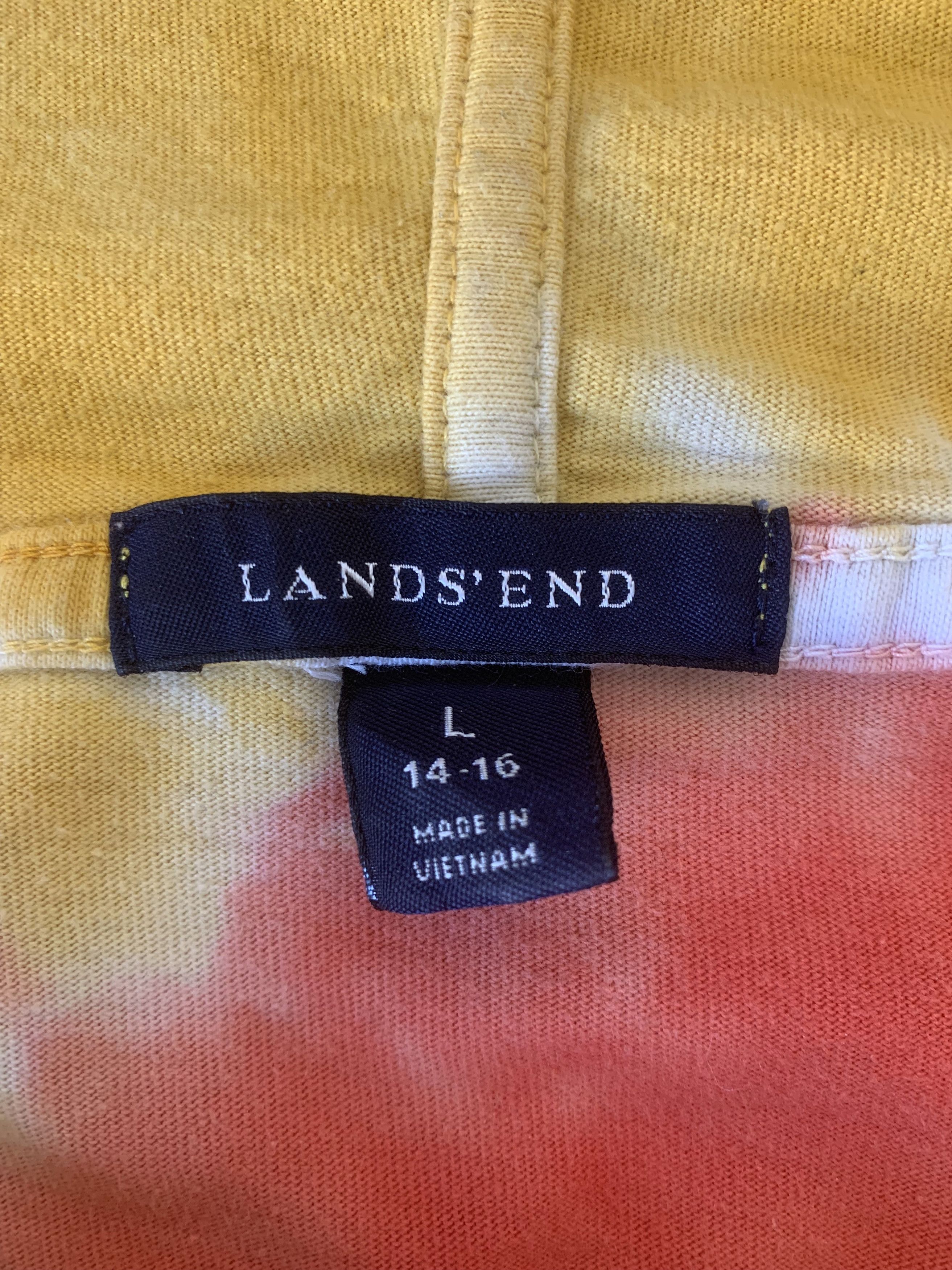 Lands' End Rainbow Tie-Dye Hoodie Size US L / EU 52-54 / 3 - 5 Thumbnail