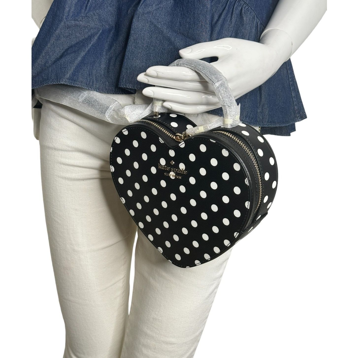 Kate Spade Kate Spade Love Shack Heart Purse Crossbody Bag Black Size ONE SIZE - 2 Thumbnail