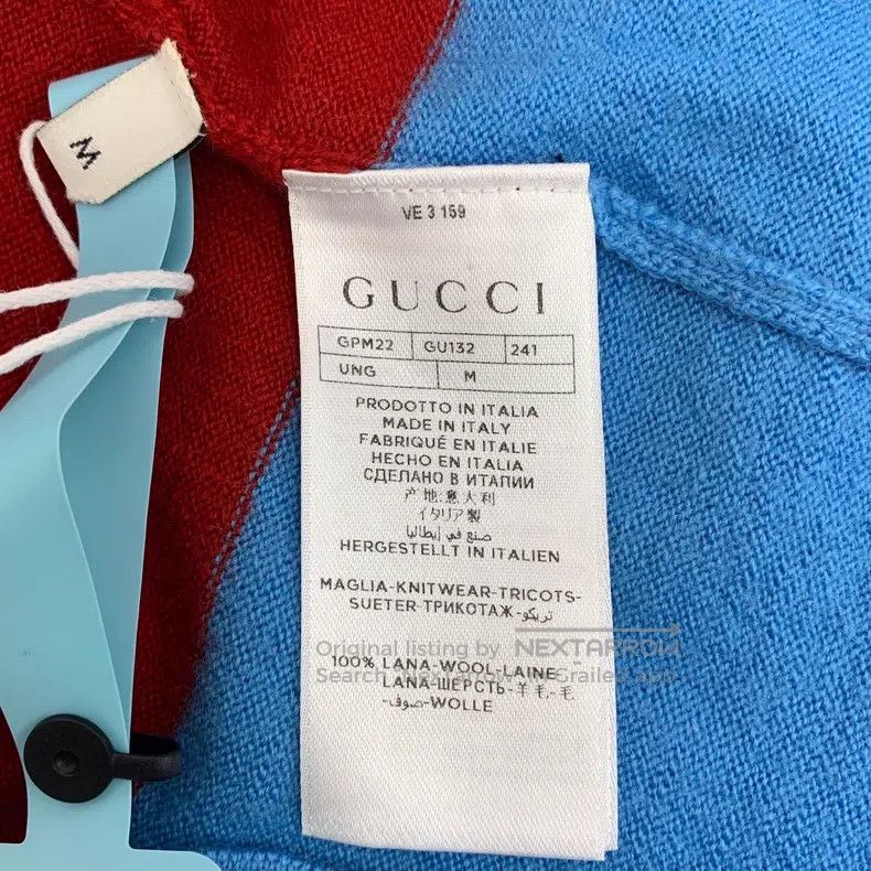 Gucci Gucci Red and blue colour-blocked wool lapel long-sleeved Size US M / EU 48-50 / 2 - 6 Thumbnail