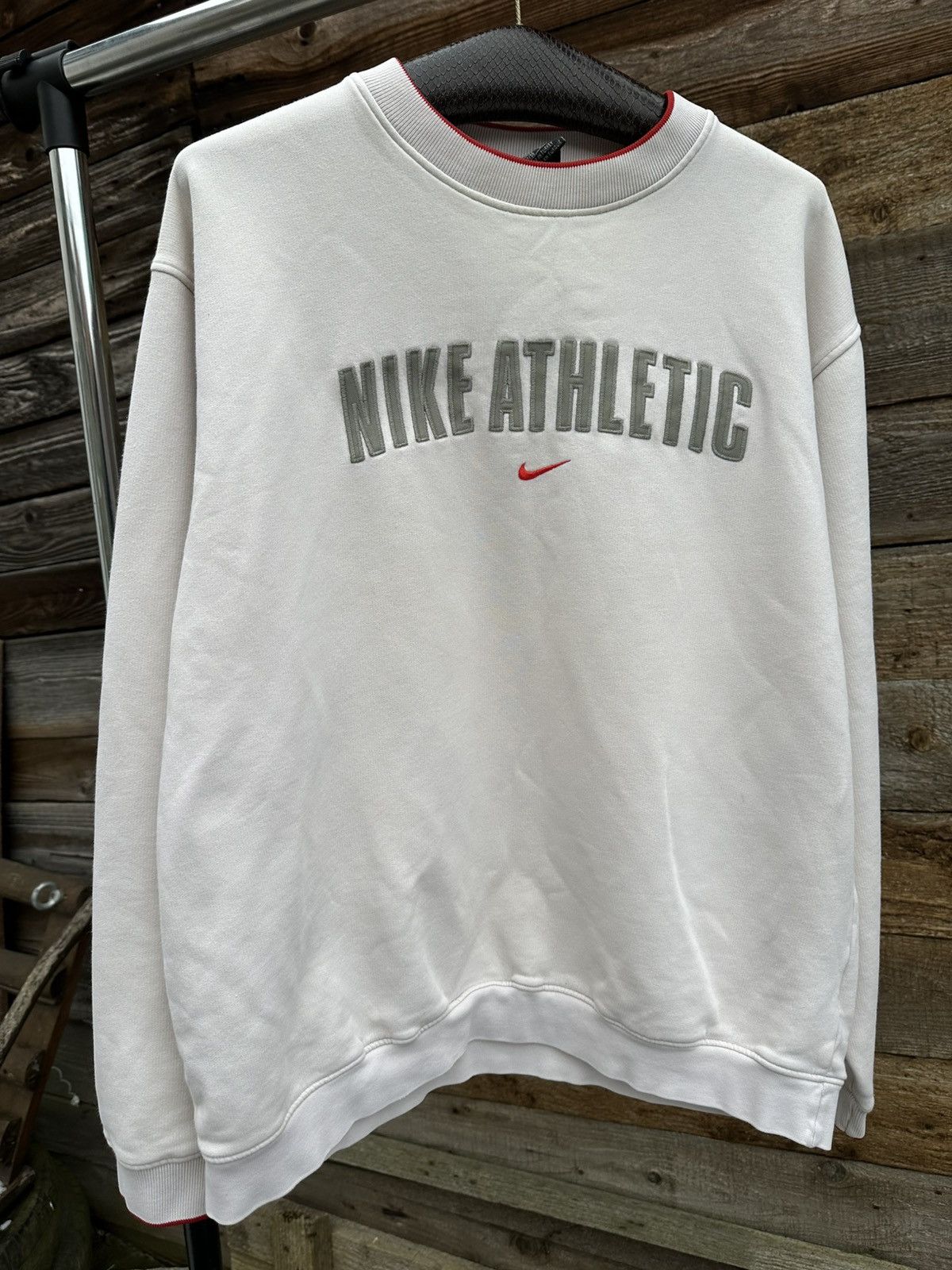 Nike × Vintage Vintage Nike Athletic Spell Out Sweatshirt USA Size US L / EU 52-54 / 3 - 3 Thumbnail