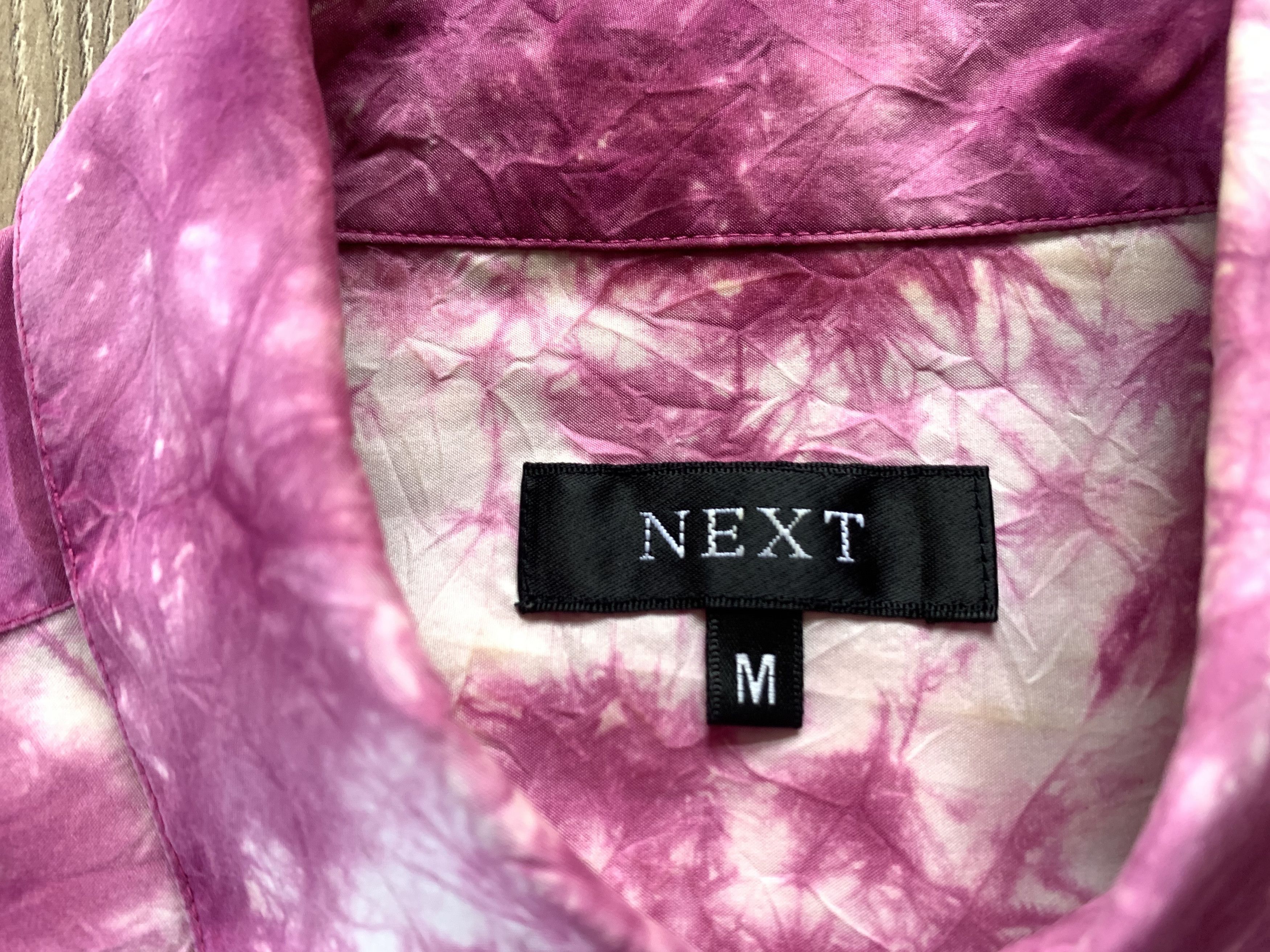 NEXT Next Silk Pink Tie Dye Hawaiian Shirt Size US M / EU 48-50 / 2 - 5 Thumbnail