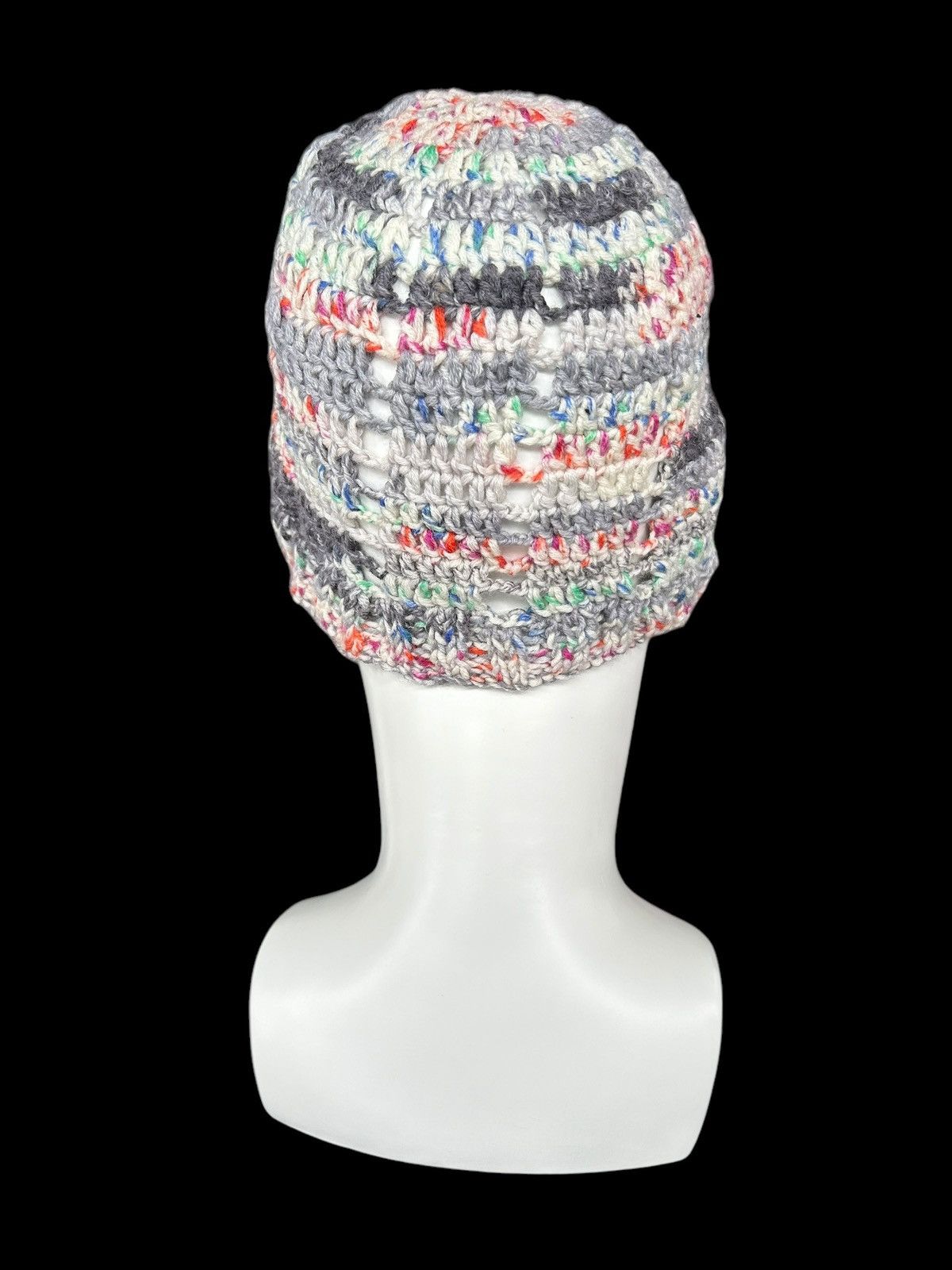 Japanese Brand × Kapital × Vintage Crochet Knitted Distressed Design Beanie Hats Handmade☠️☠️ Size ONE SIZE - 6 Thumbnail