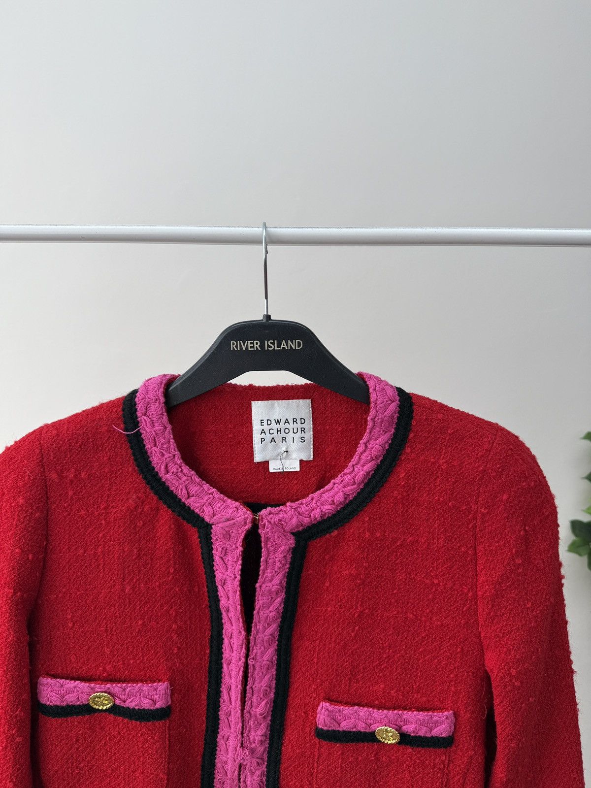 Other Vintage Edward Achour Paris Wool Blend Tweed Coat Women’s Size S / US 4 / IT 40 - 3 Thumbnail
