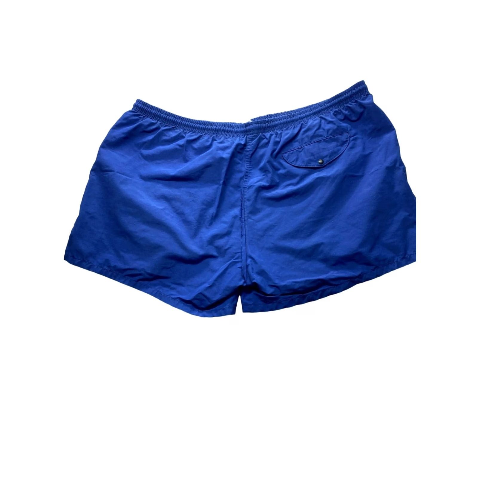 Vintage VINTAGE L.L. Bean Trunks Bottom Men Large Blue Swim Trunks Tie Waist Pockets Back Seam Fair Size US 33 - 2 Thumbnail