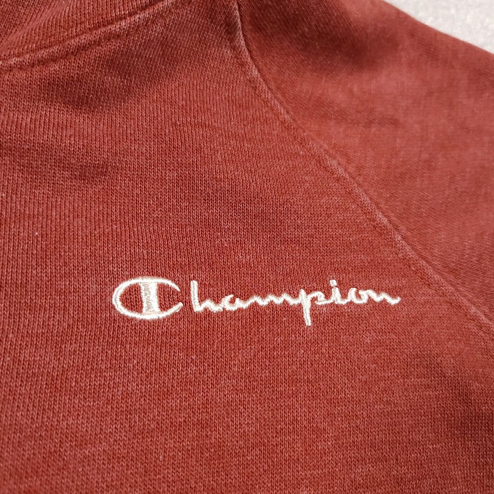 Champion Champion Cropped Hoodie Women's Medium Burnt Orange Embroidered Logo Pullover Easy Care Pockets Hooded Knit Cotton Polyester Fleece Size M / US 6-8 / IT 42-44 - 7 Thumbnail