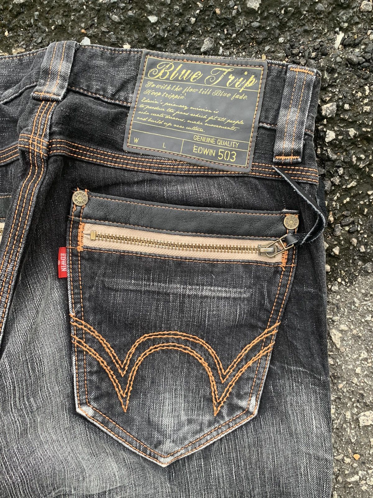 Edwin EDWIN 503 NAVAJO STYLE FADED & RUSTY MUDMAX DISTRESSED DENIM Size US 31 - 12 Thumbnail