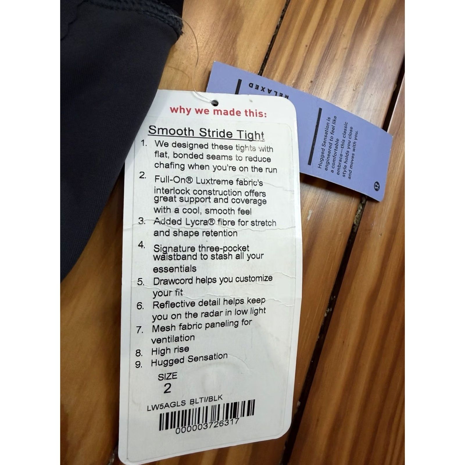 Lululemon Lululemon Leggings Gray Black Size 2 Smooth Stride Full Length Tight Athleisure Sports Women Size 26" / US 2 / IT 38 - 4 Thumbnail