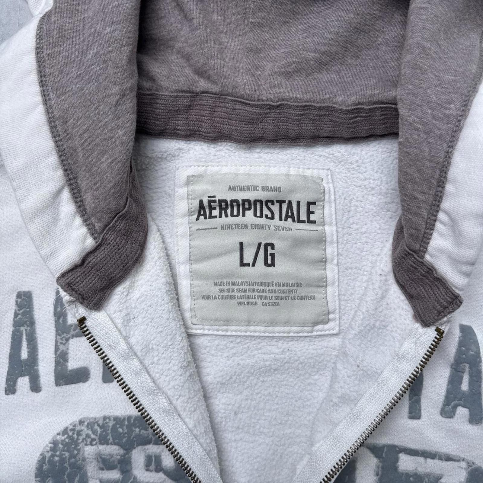Aeropostale Y2K Aeropostale 00s White zip up jacket Size US L / EU 52-54 / 3 - 3 Thumbnail