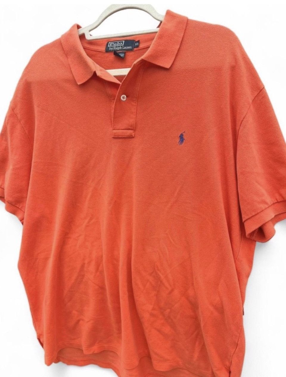 Polo Ralph Lauren Vintage Polo Ralph Lauren Pique Polo Shirt Orange XL Size US XL / EU 56 / 4 - 4 Thumbnail