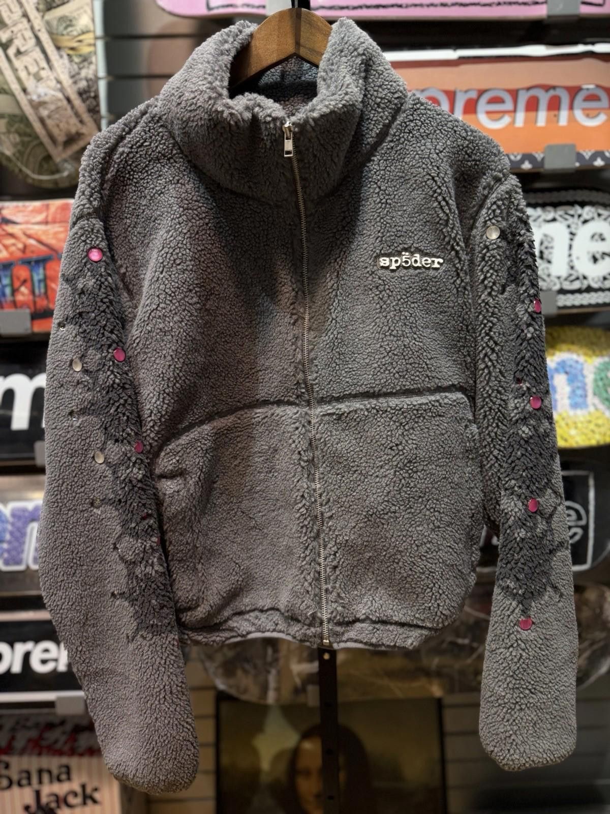 Sp5der Sp5der Worldwide Fleece Webstone Teddy Zip Up Medium NEW Size US M / EU 48-50 / 2 - 3 Thumbnail