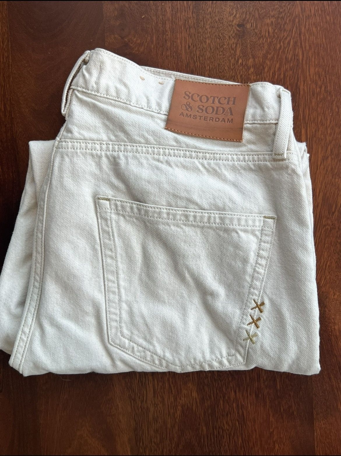 Scotch & Soda Scotch and Soda Wide Leg Cream Denim Size US 31 - 2 Thumbnail